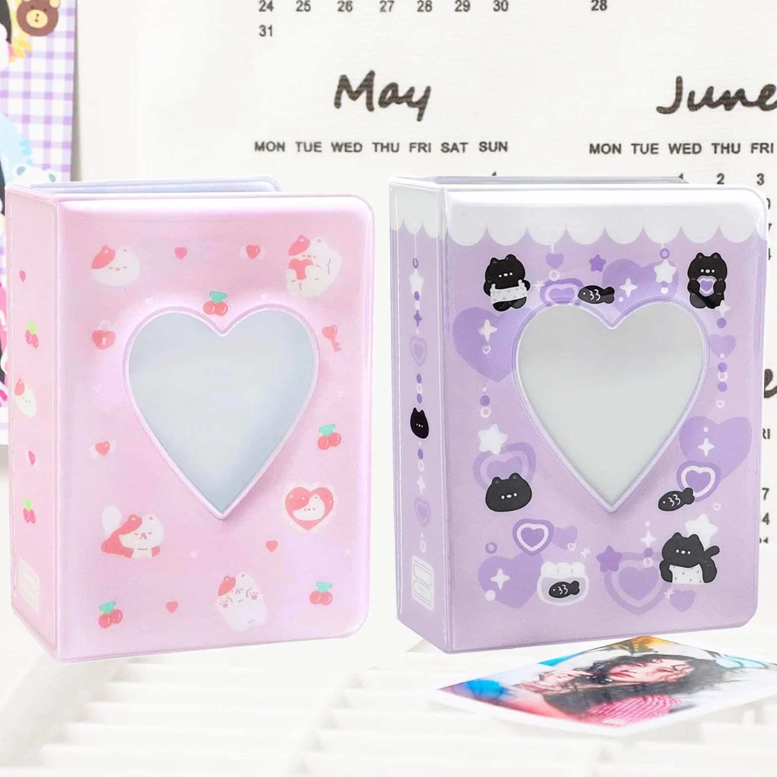 Juego De 2 Soporte Para Tarjetas Fotográficas Kpop, Mini álbum De Fotos Kpop, Photocard Holder, Mini álbumes De Fotos Con Llavero, Para Coleccionar Imágenes, Imagen