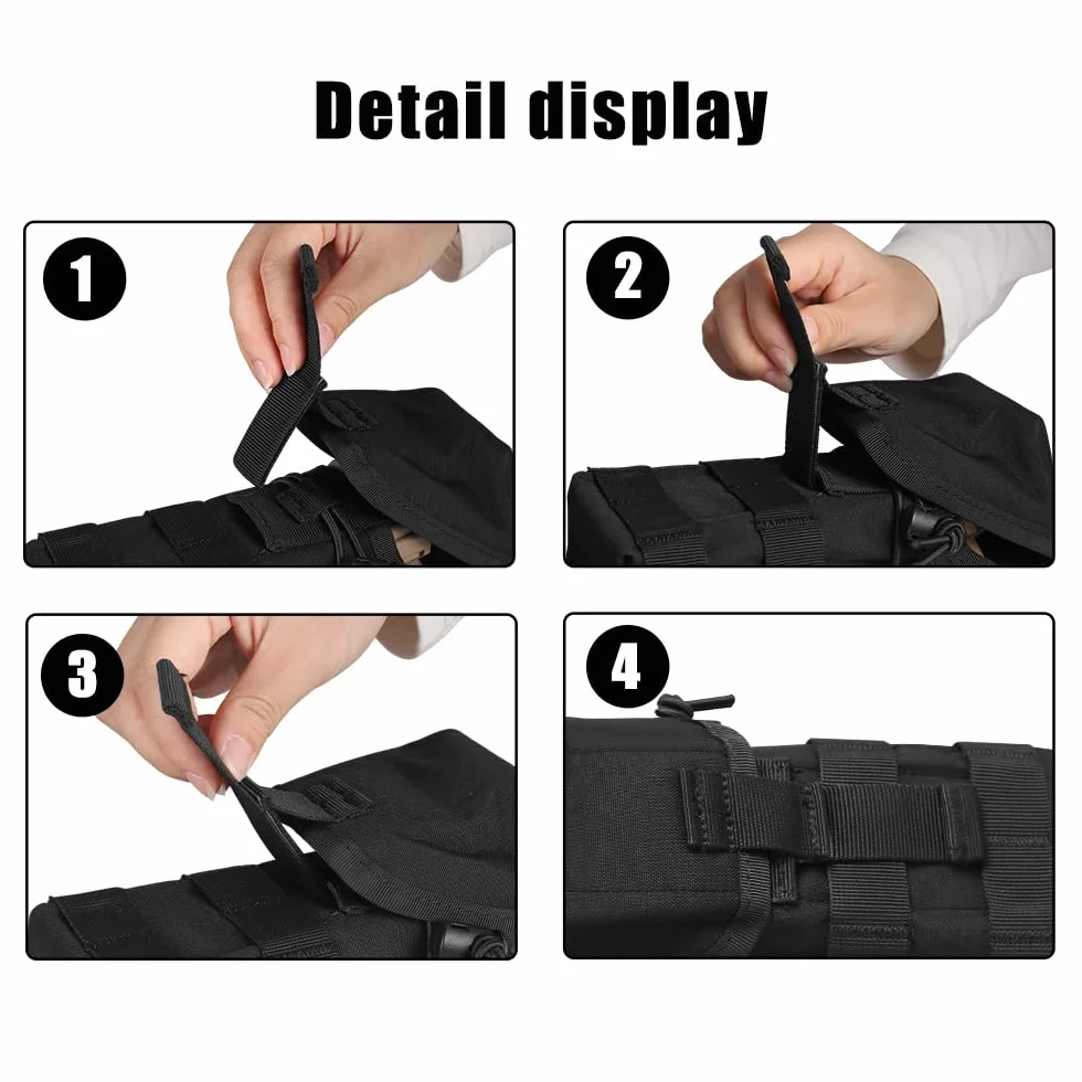 Bolsa táctica para cargadores, organizador abatible Molle para entrenamiento de tiro al aire libre