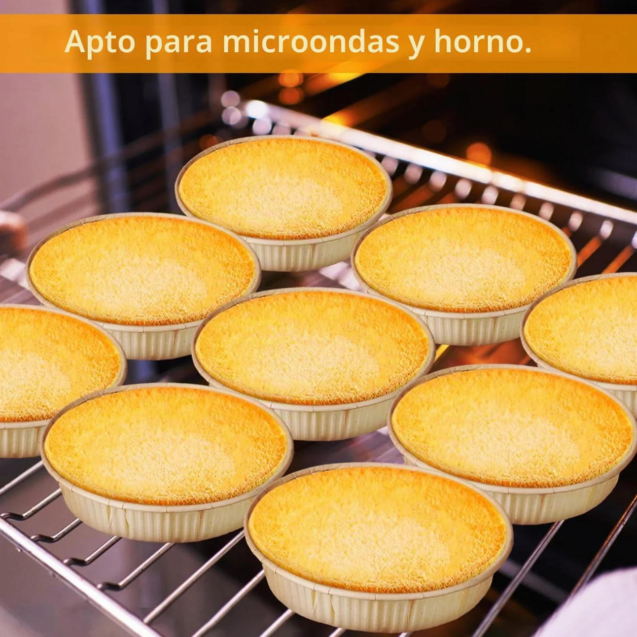 Housoutil Moldes Para Tartaletas Desechables 100 Unidades Mini Moldes Redondos 4.33X3.62X0.90 Pulg Para Hornear Tartas Quiches Postres Resistentes a La Grasa Aptos Horno Y Microondas