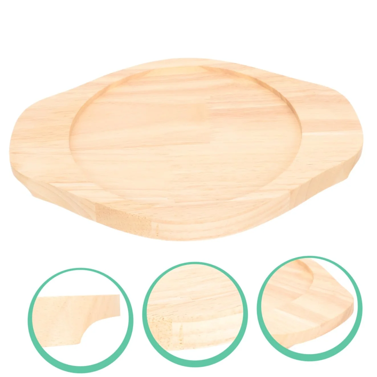 Salvamanteles Diseño y Elegante de Madera Redondo para Proteger Mesa de Quemaduras y Manchas Adecuado para Hogar y Bar