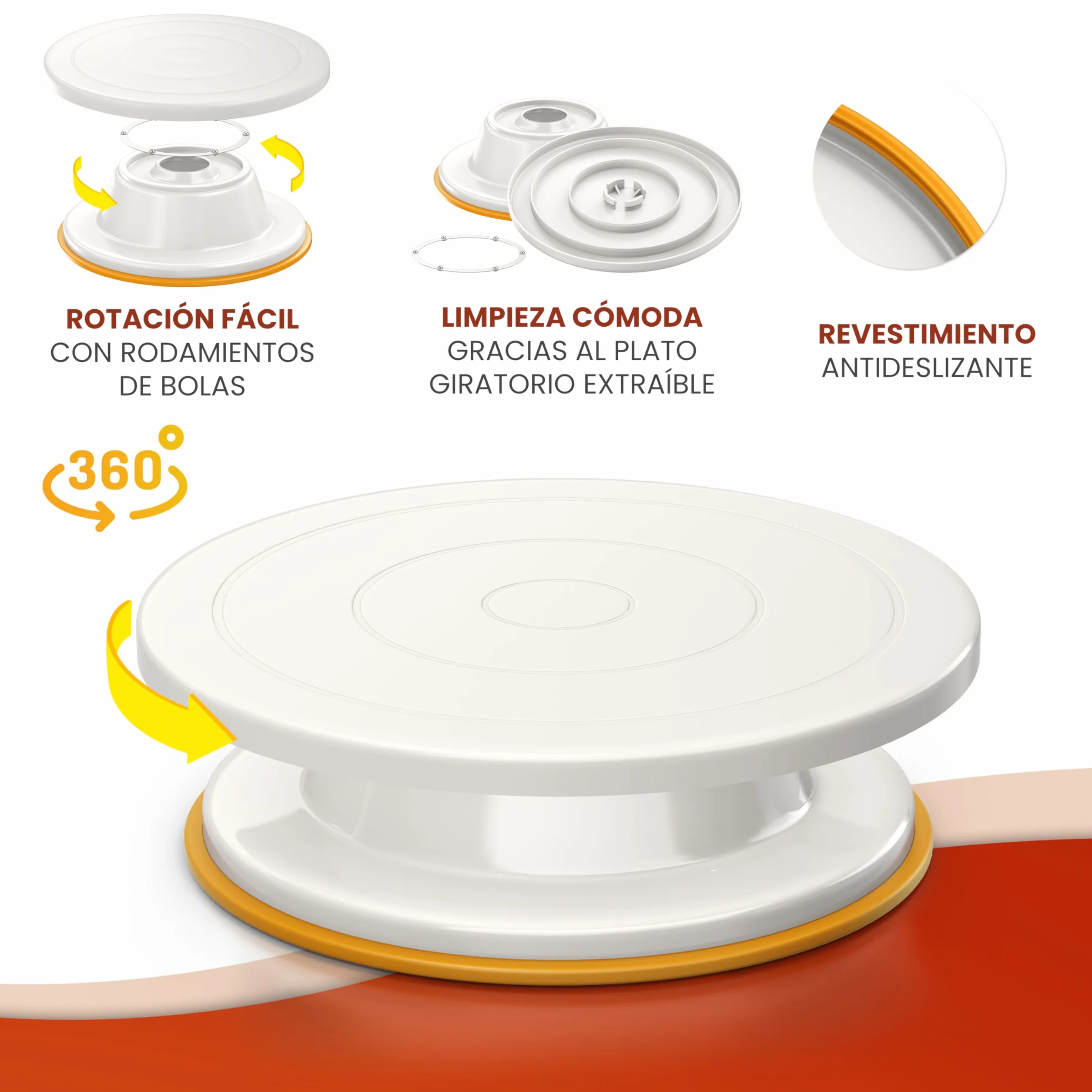 Kit Repostería y Pastelería 61 Piezas - Plato Giratorio Tartas Boquillas Acero Inoxidable Manga Pastelera Espátulas Utensilios