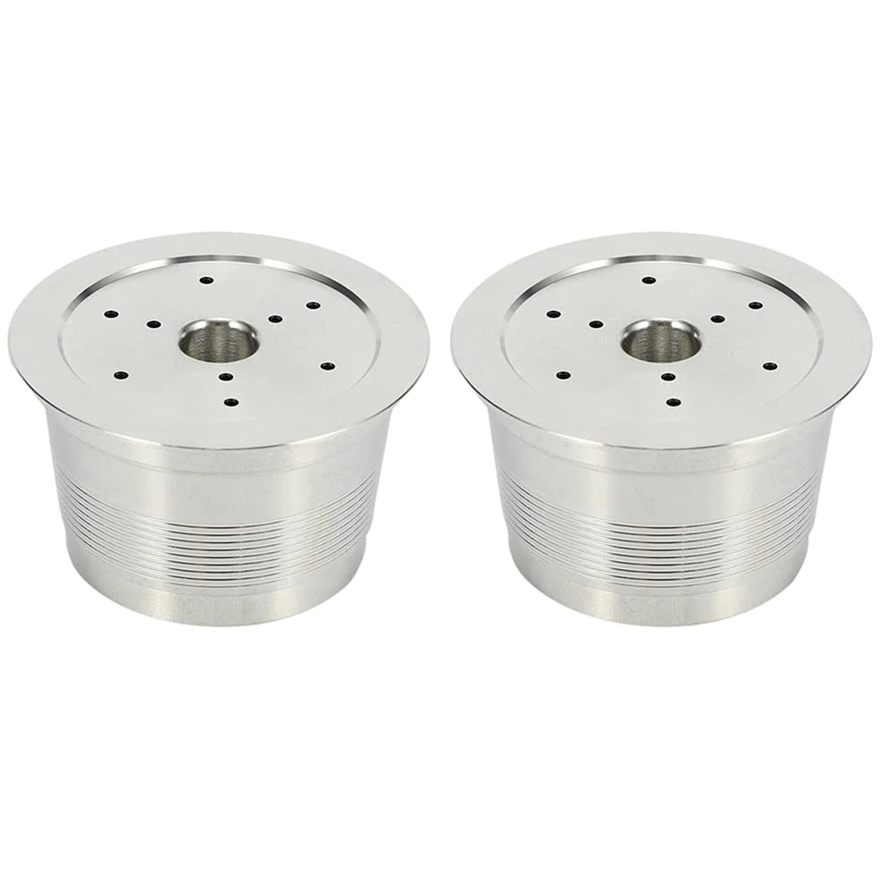 2X Compatible para Cafeteras Caffitaly Fabricante De Acero Inoxidable Cápsula Recargable Reutilizable