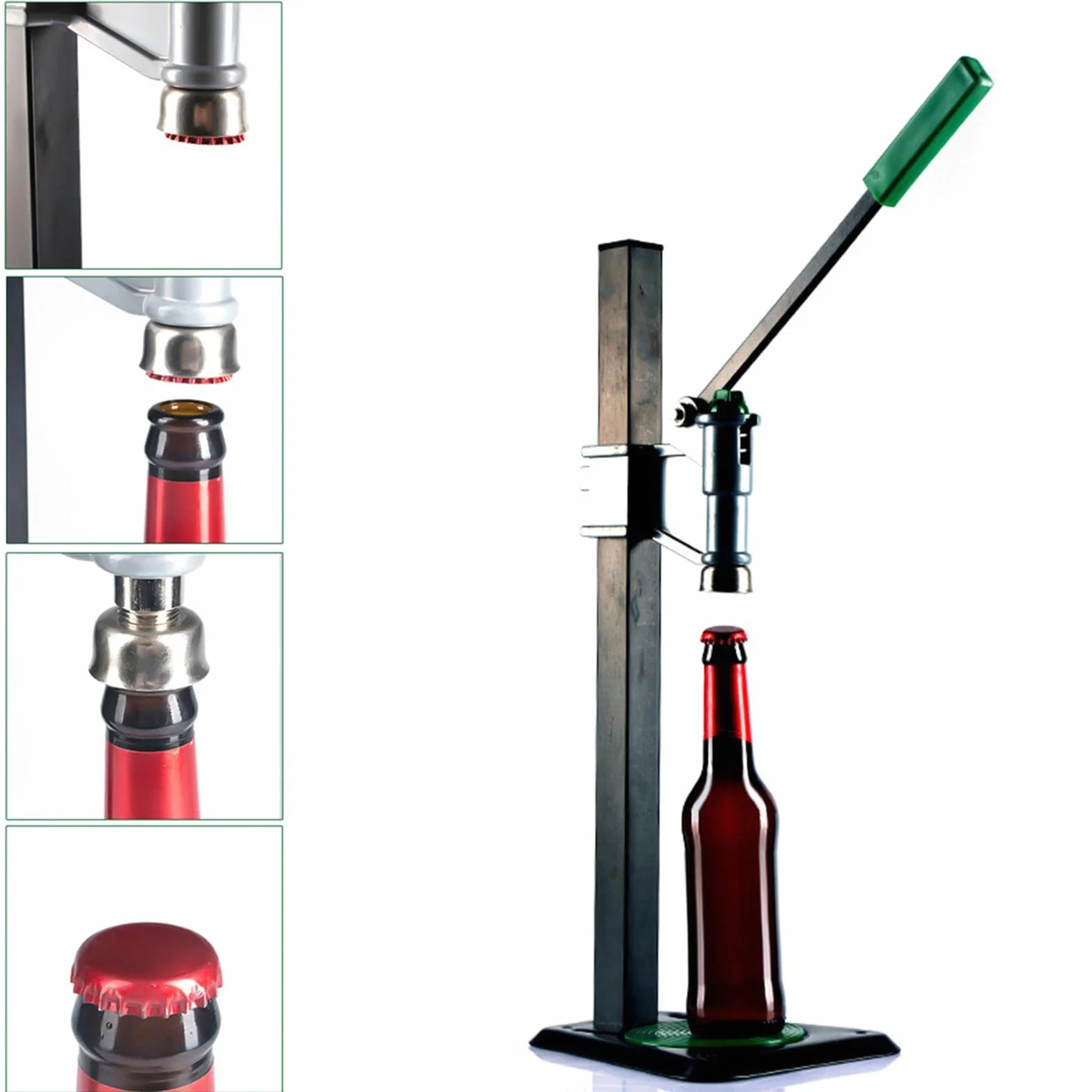 LOVIVER Taponadora Manual de Botellas de Banco Equipo de Elaboración de Cerveza Taponadora Selladora de Botellas