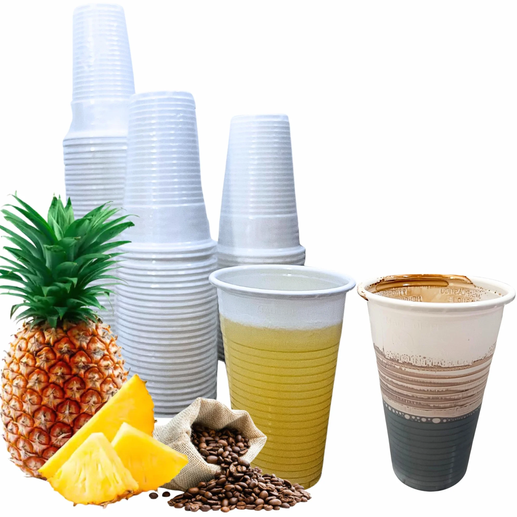 Vasos Desechables Plástico Blanco 220ml, 3000 uni | Polipropileno Reutilizables, Para Fiestas Cumpleaños Eventos Bodas Navidad