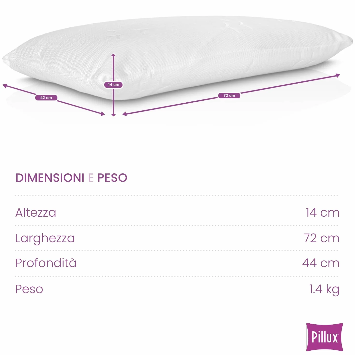 Almohada de látex de 14 cm de grosor