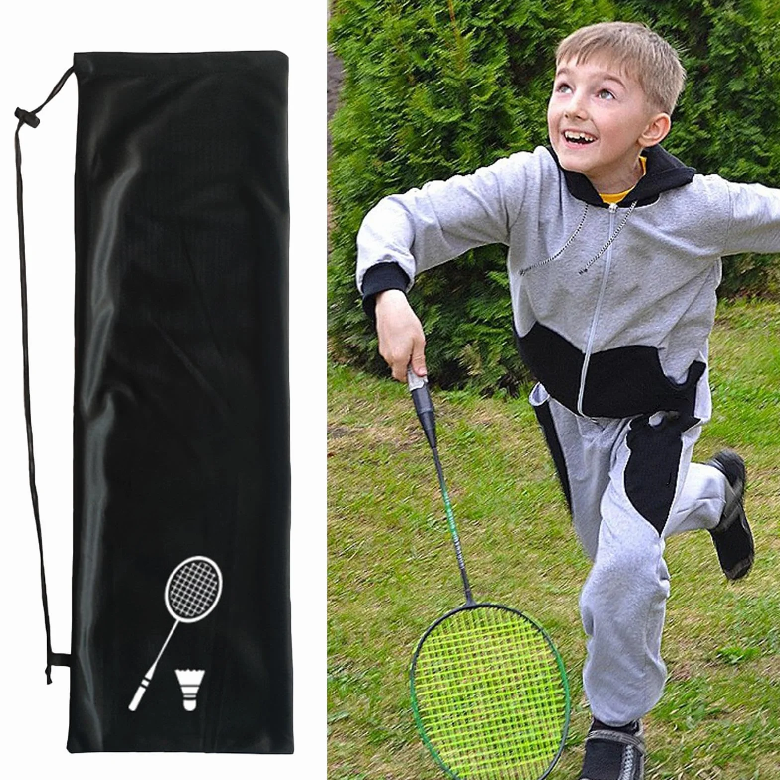 Funda para raqueta de bádminton, bolsa de transporte de un hombro portátil