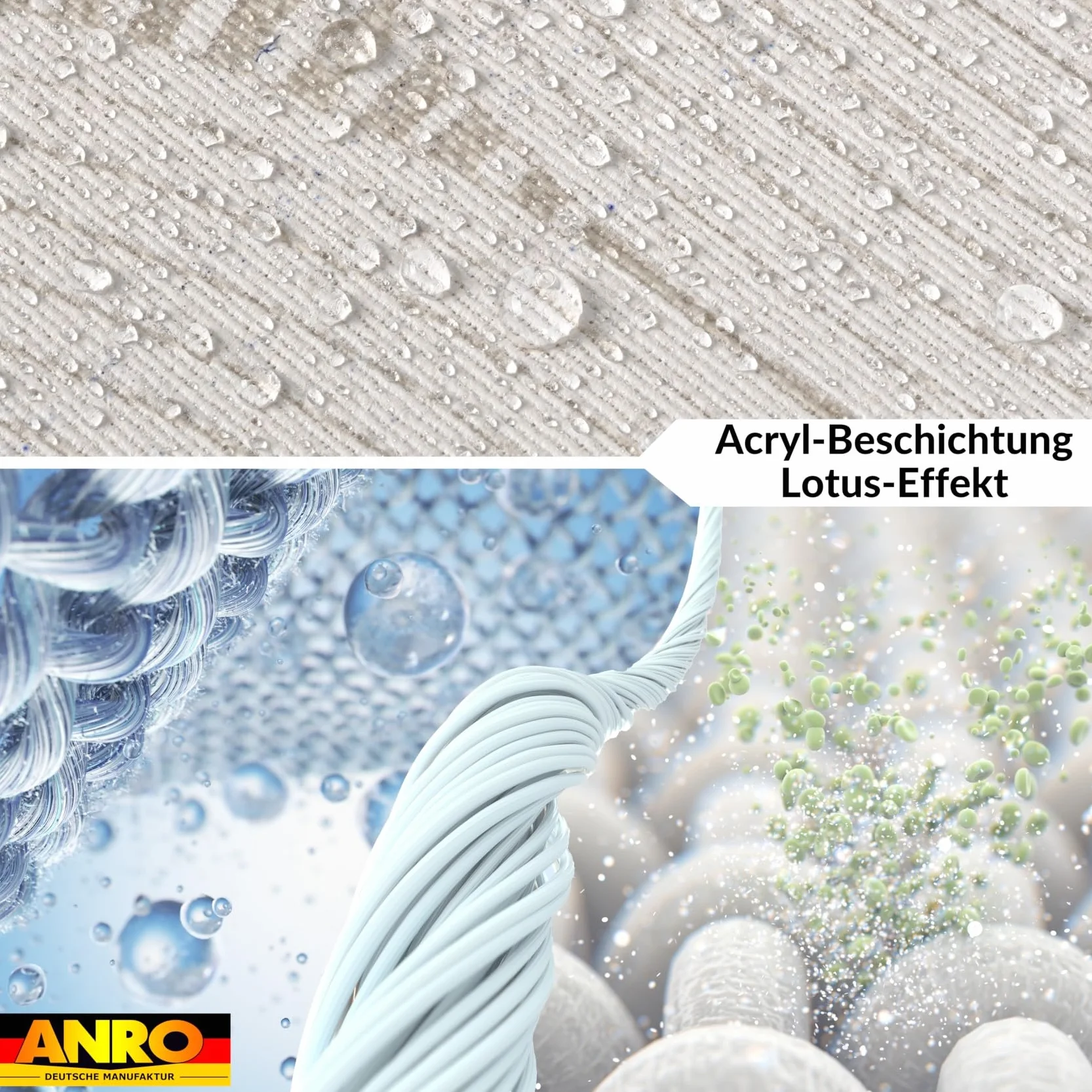 Mantel Lavable, Efecto Loto, fácil de Limpiar, de algodón y poliéster, Resistente a Las Manchas, para Exteriores, Color Gris, 120 x 140 cm