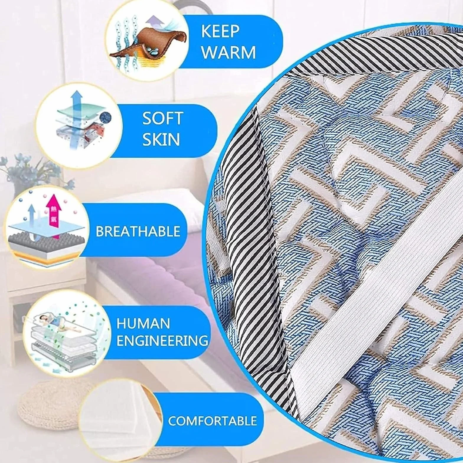 Tatami Tapete Para Dormir Colchón Para Soft Not-Slip Colchón De Futón Japonés Estilo De Dibujos Animados Estera Plegable Dormitoria De Los Estudiantes Almohadilla De La Cama Del Sofá Reclinable