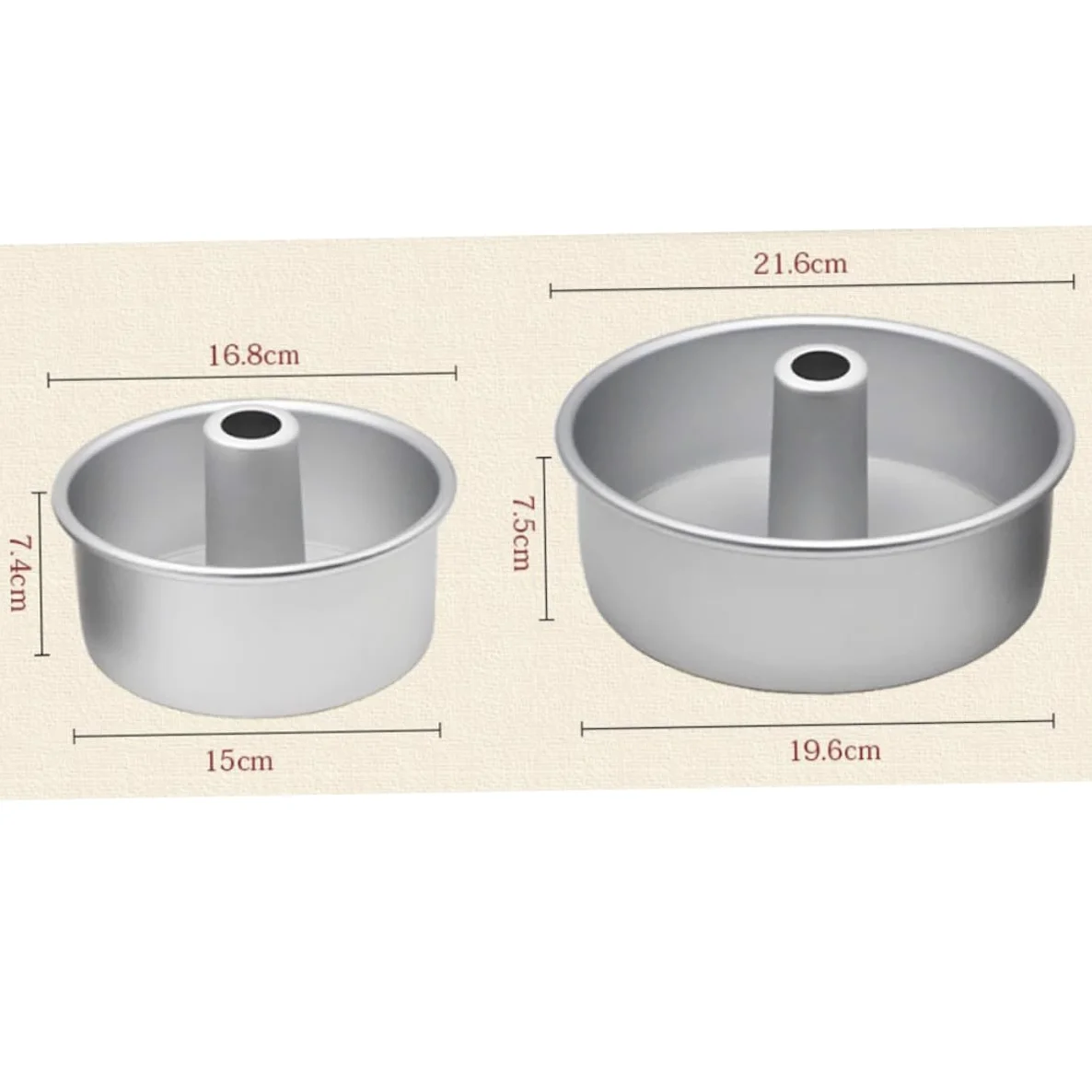 Moldes para Bizcochos Redondos de Aluminio Aleación Fondo Desmontable para Hornear Pasteles DIY Fácil de Desmoldar y Limpiar
