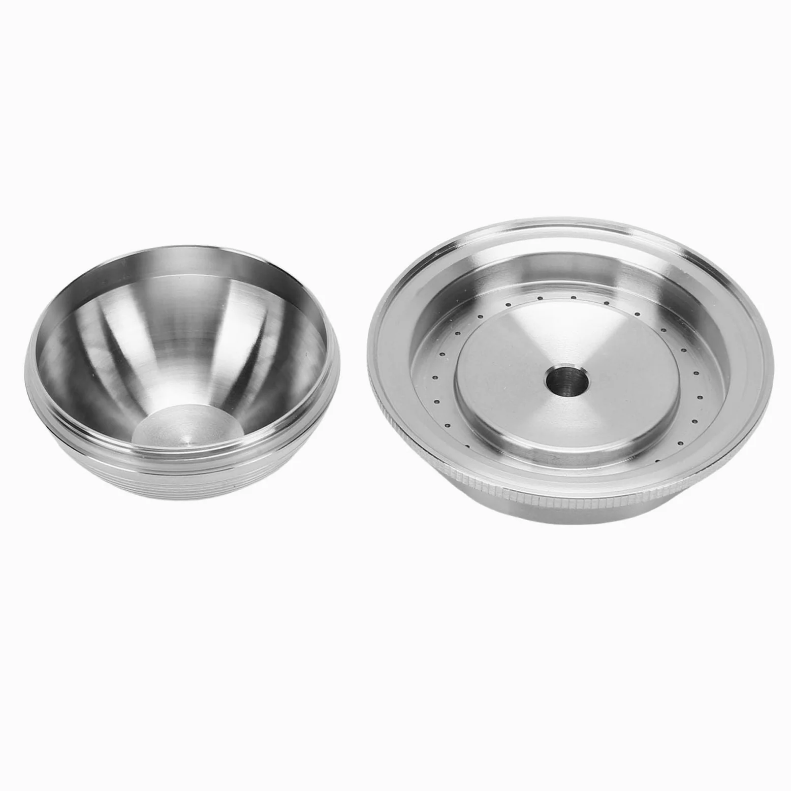 Generic Kit de Cápsulas de café Recargables, Cápsula de café Reutilizable de Acero Inoxidable de 80 Ml con Cepillo y Cuchara para Entusiastas de la Elaboración Casera y del