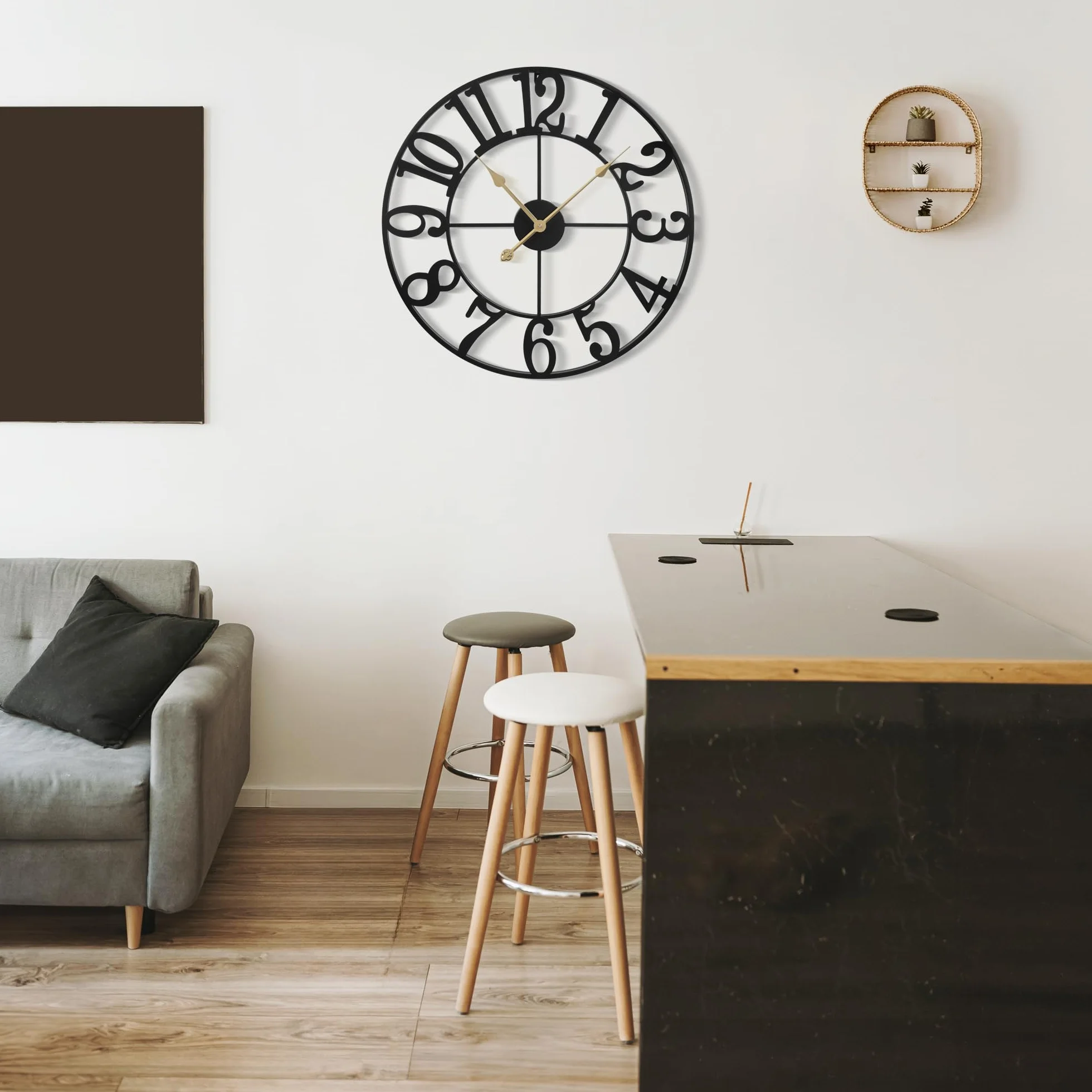 Reloj De Pared De Diseño Moderno Y Vintage, Silencioso Sin Tic-TAC, Reloj De Pared Grande Salón, Disponible En 40 cm, 47 cm, 60 cm, 80 cm, 100 cm, Ideal para Ideal para Salon Cocina Oficina