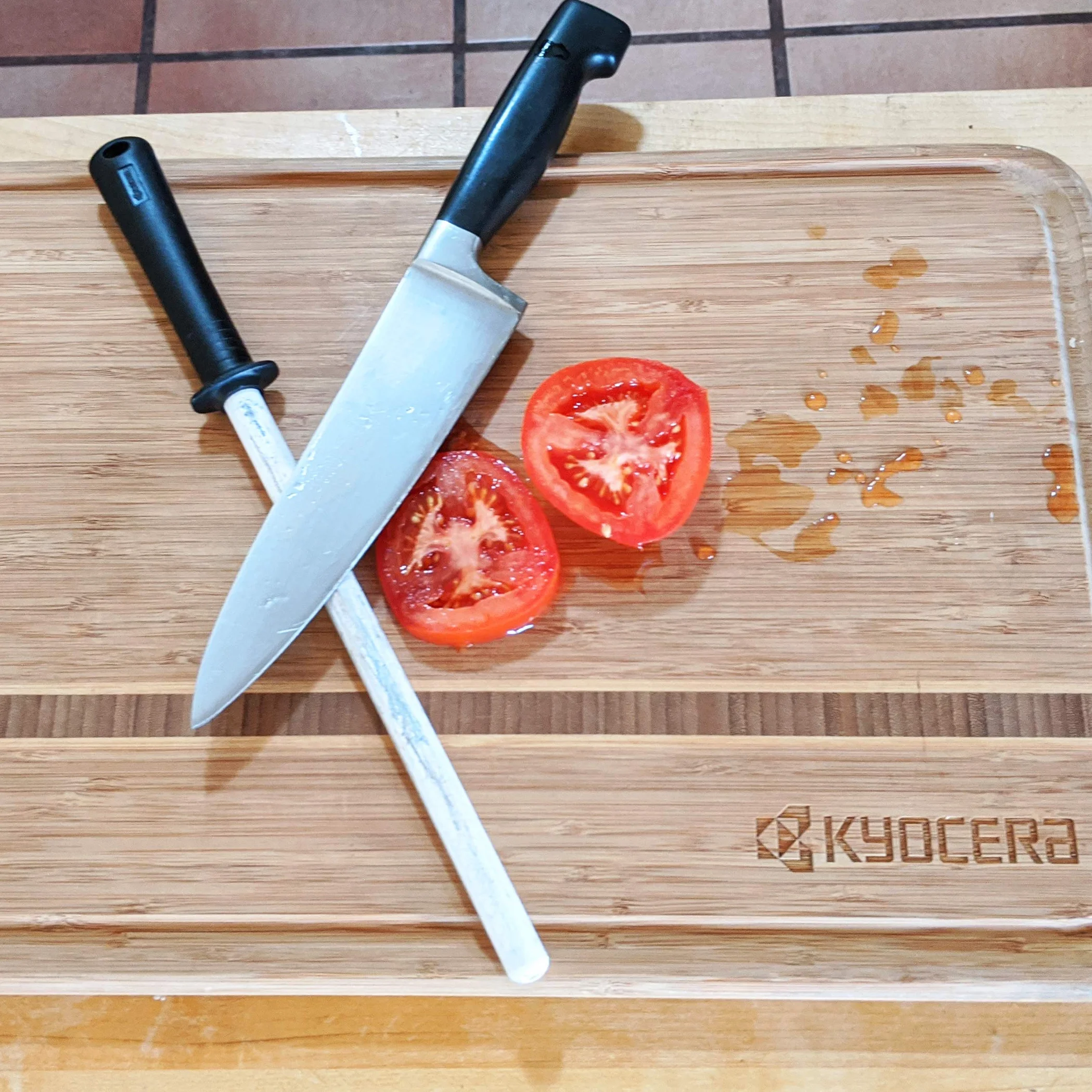 Kyocera CSW-18-BK, Afilador de cuchillos de cerámica para cuchillos de acero, 35 cm