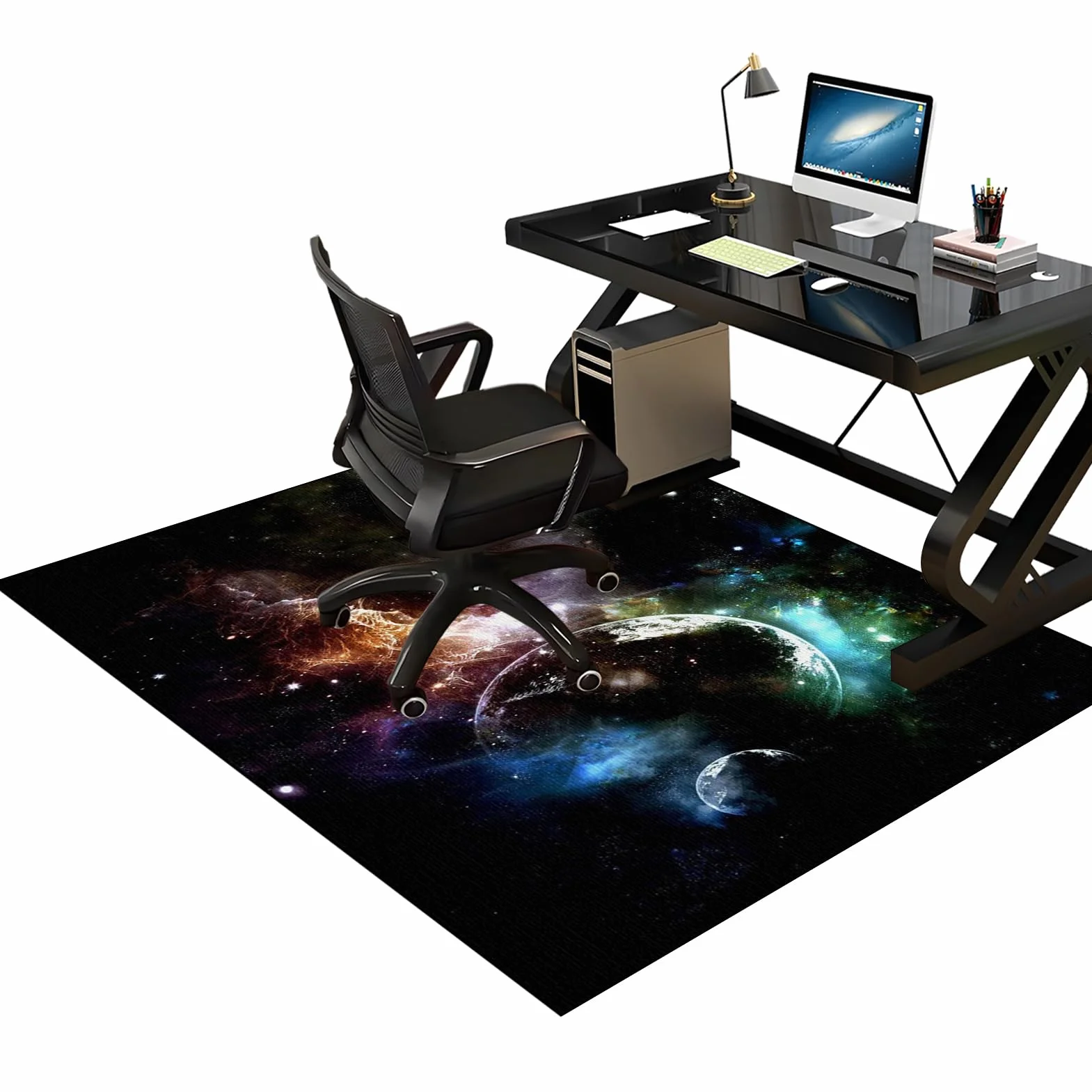 Alfombrilla protectora para silla de oficina, Alfombra Silla Ruedas Gaming Oficina 130 x 150 cm, protección del suelo, Antideslizante, Alfombra Silla Escritorio para laminado, parqué, suelos duros