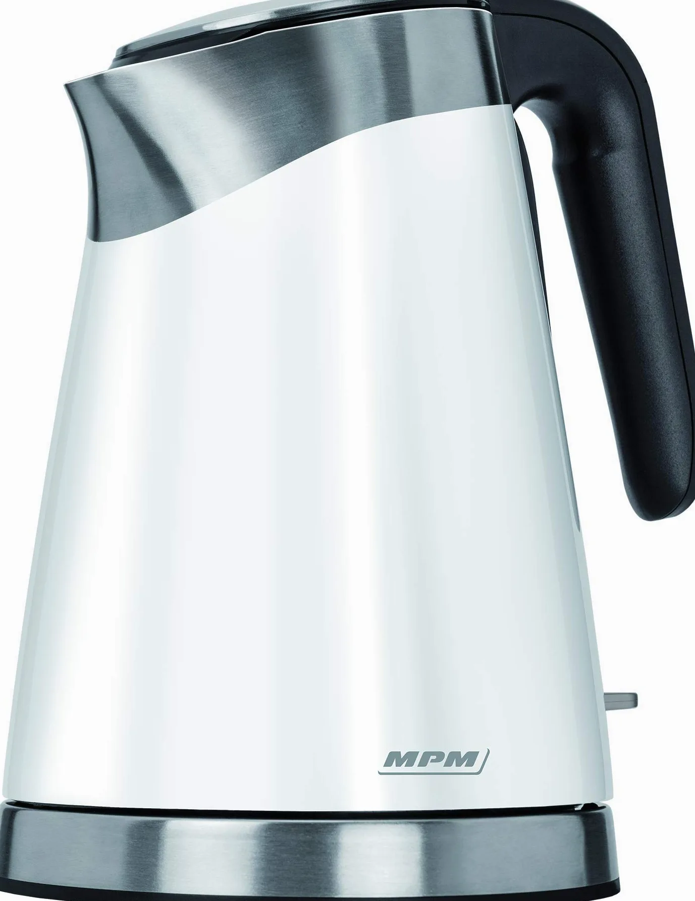 MPM MCZ-56 Hervidor de Agua Eléctrico Inalámbrico de Acero Inoxidable, 1,7 Litros, 2200W, Libre de BPA, Blanco