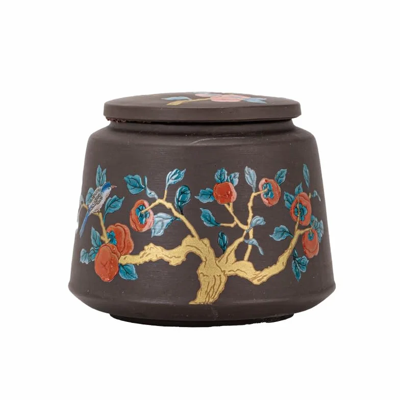 XYNSNDB Tarro de azúcar, Lata de té de Arena púrpura, Lata de té de cerámica para Despertar, Lata sellada de Frutas secas, Lata pequeña de Almacenamiento para Viaje en casa, Lata de té