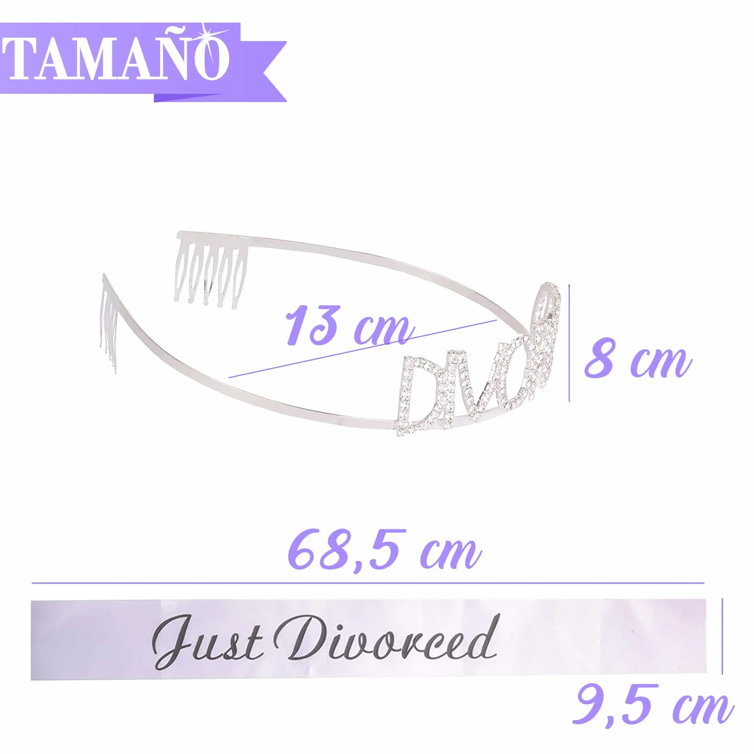 Original Cup Breakup® - Corona y Bufanda para Fiestas de Divorcio - Decoraciones y Disfraces para Fiestas de Divorcio - Fiestas Temáticas para Divorciadas Idea de Regalo 100% Divertida para Mujeres