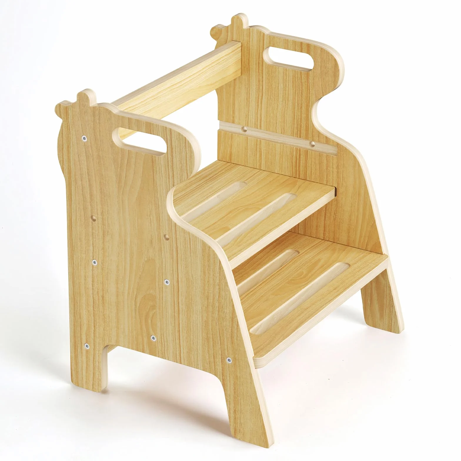 Taburete de Madera para Niños con 2 Escalones - Banqueta para Dormitorio, Baño, Cocina