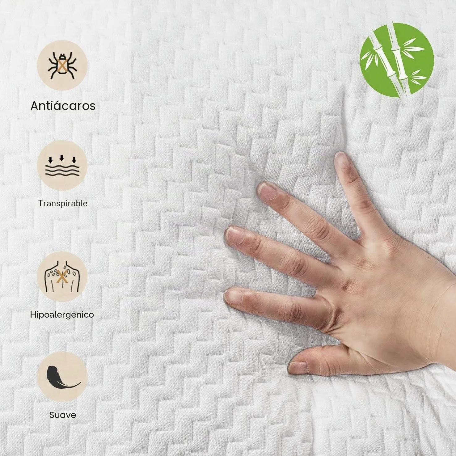 BedStory Almohadas Antiacaros Almohada Fibra Lavable Almohada de Poliéster Relleno de Almohadas de Calidad Hotelera Pack de 2 (50x70cm, Blanco)
