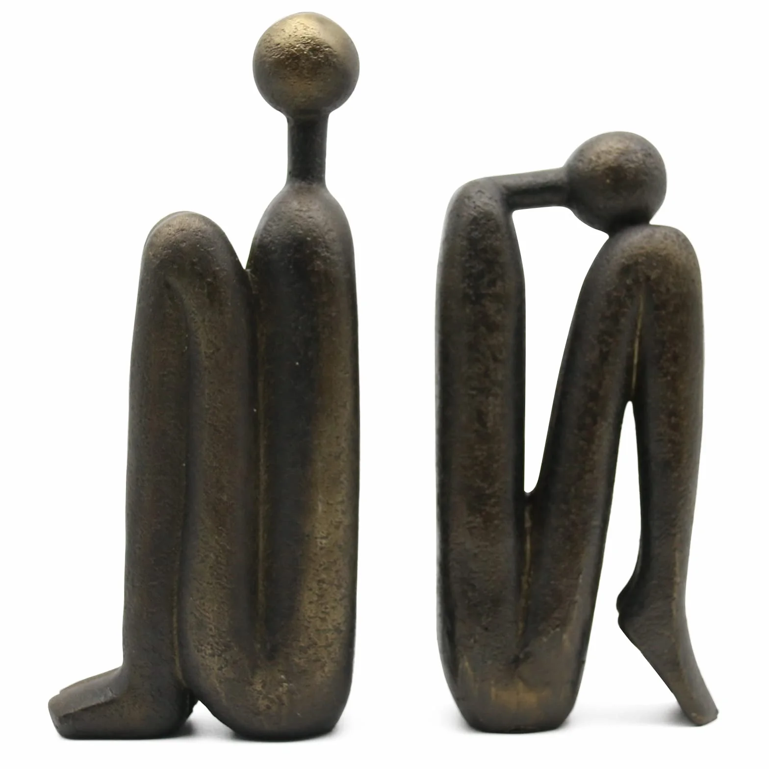 Lukitas Thinker - Estatuas y esculturas, sujetalibros Decorativos Antideslizantes, tapón de Libro para estantes, Resina