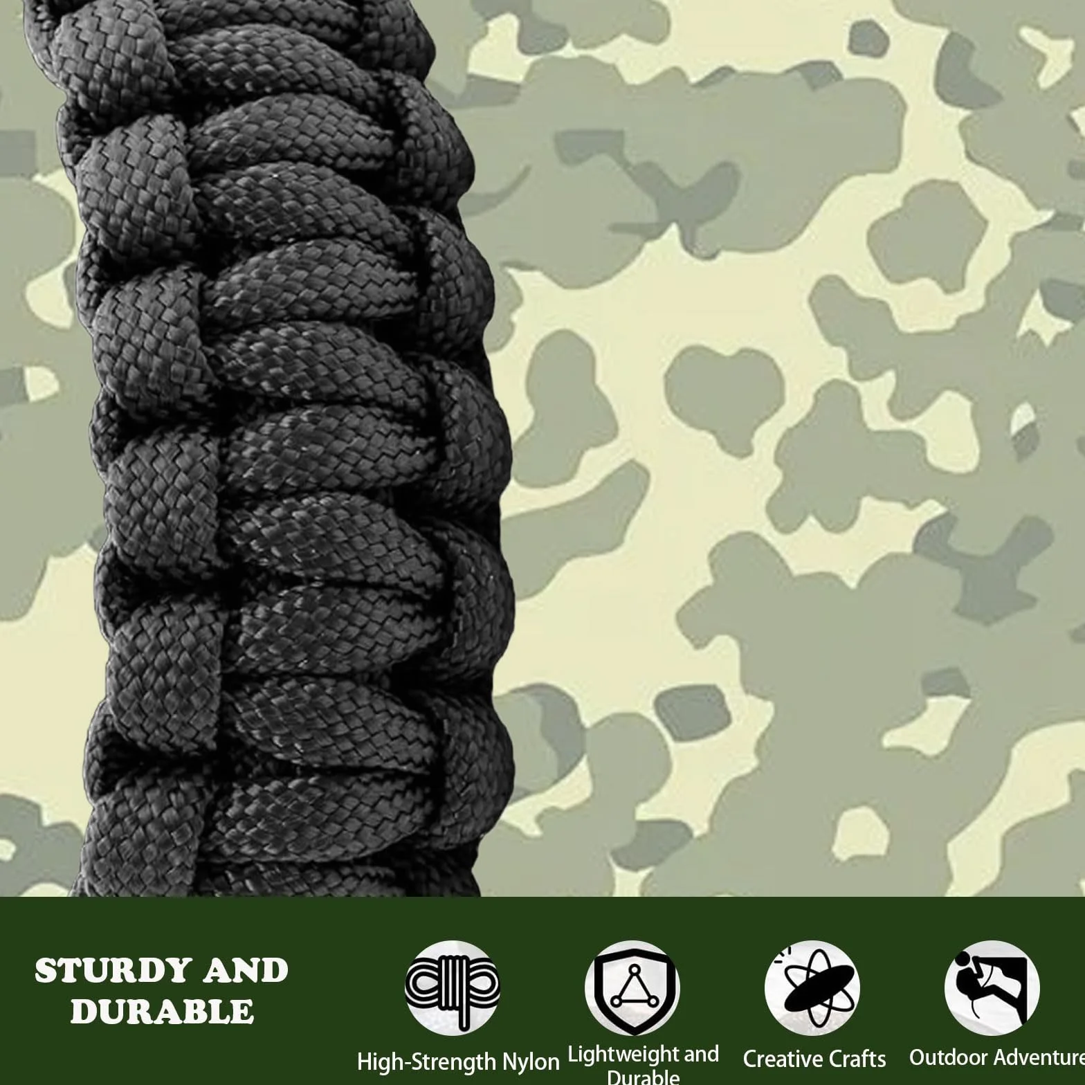 Paracord 4 mm 40 m Cuerda de Nailon 250 kg Camping Supervivencia