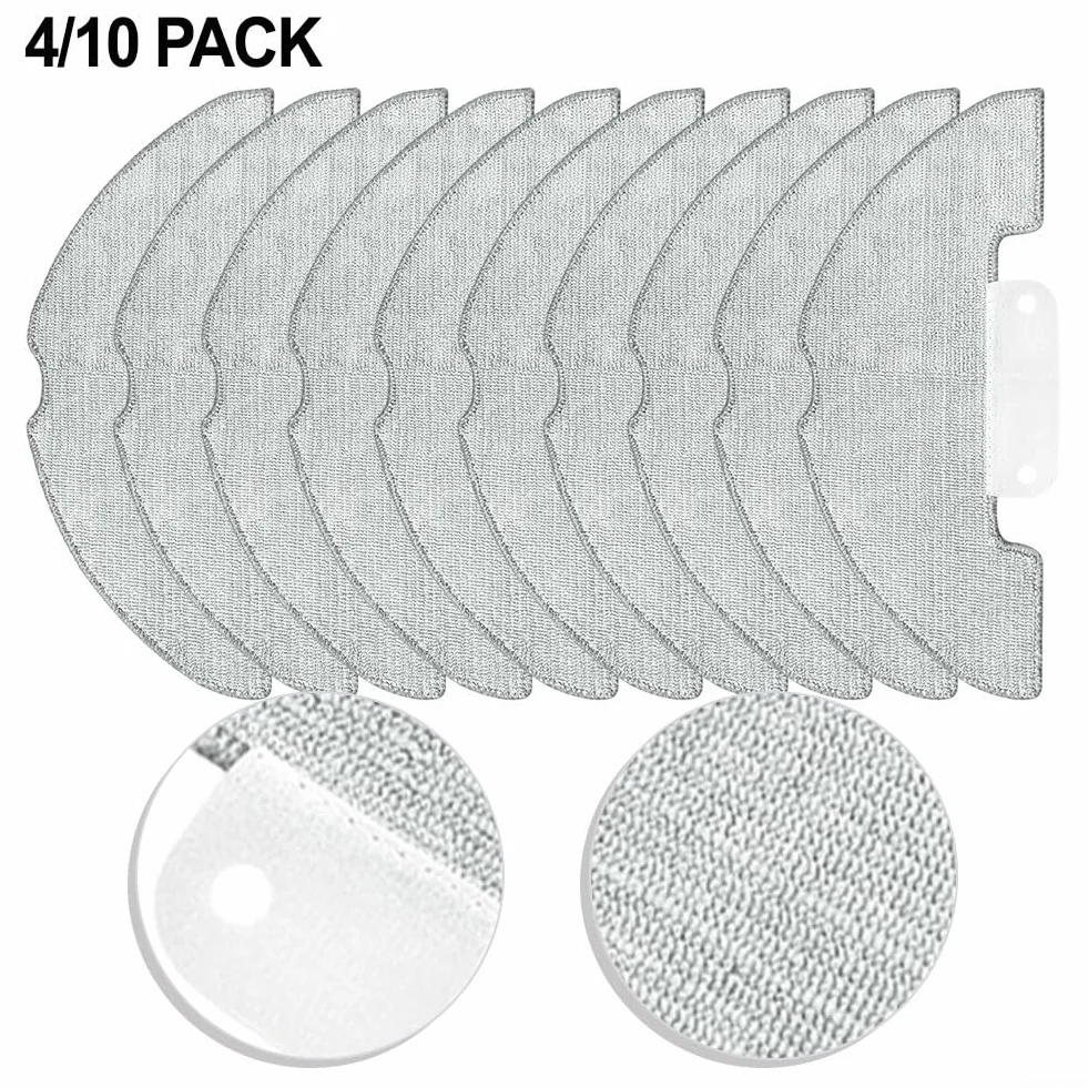 Almohadillas de repuesto para fregona compatibles con Cleanova para W7 W11 W15 y Vexilar para W7 W9 W11 W15 Robot Aspirador Paños de microfibra lavables (paquete de 4)