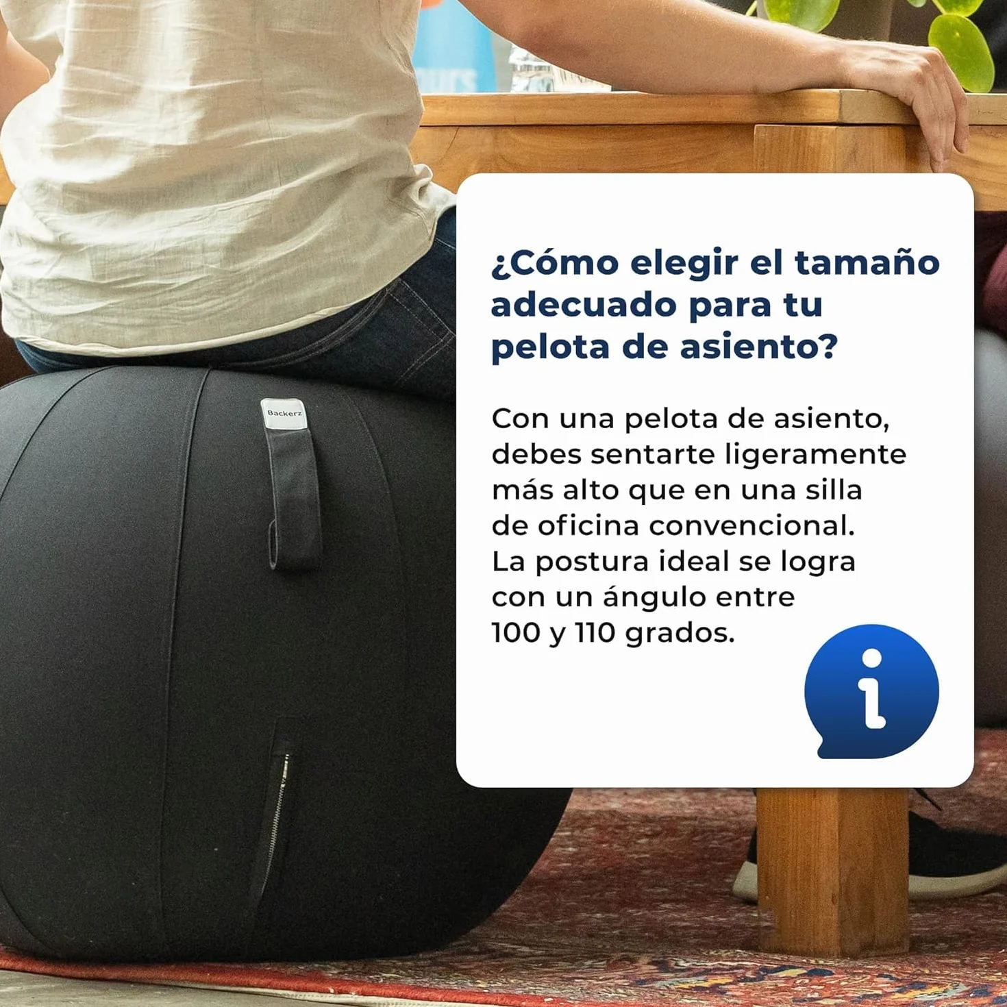 Backerz Pelota Silla Escritorio Fitball 55CM 65CM 75CM Antideslizante Anti-Burst