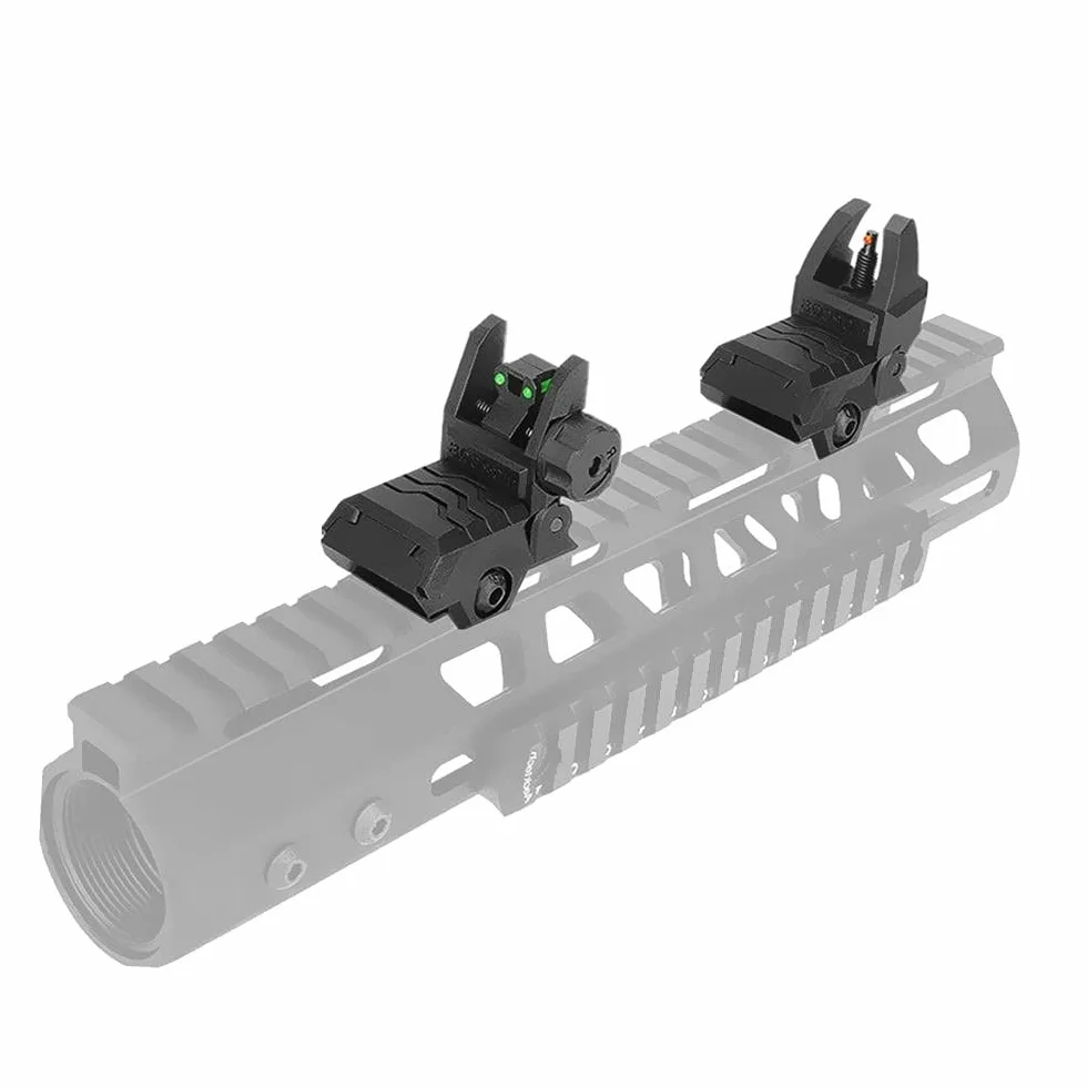 HWZ Miradores Tácticos de Fibra Plegable para Riel Picatinny 20 mm