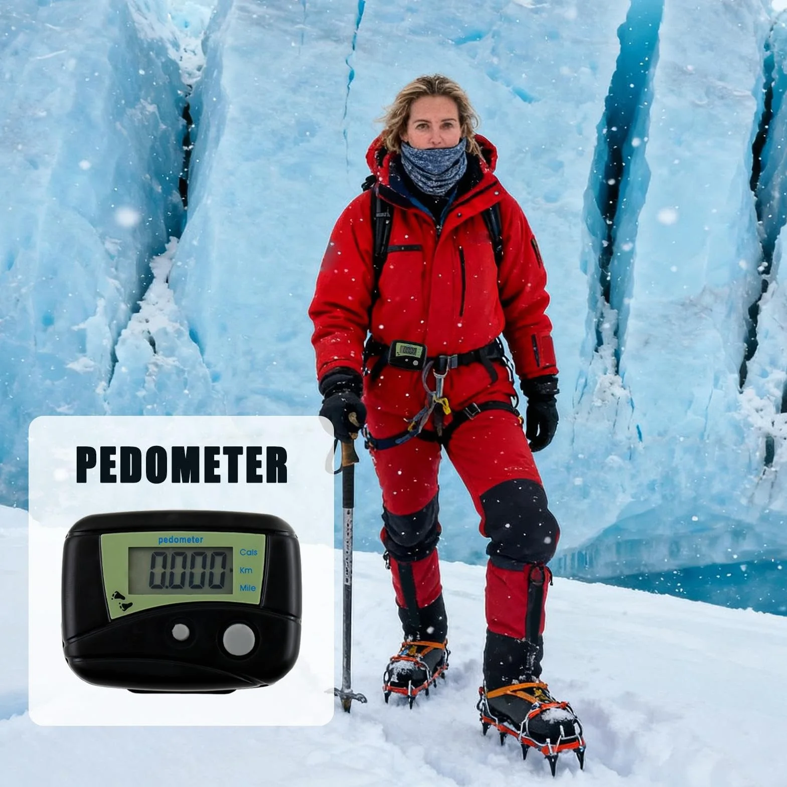 Podómetro para Caminar con Pantalla LCD, Monitor de Distancia y Seguimiento de Pasos