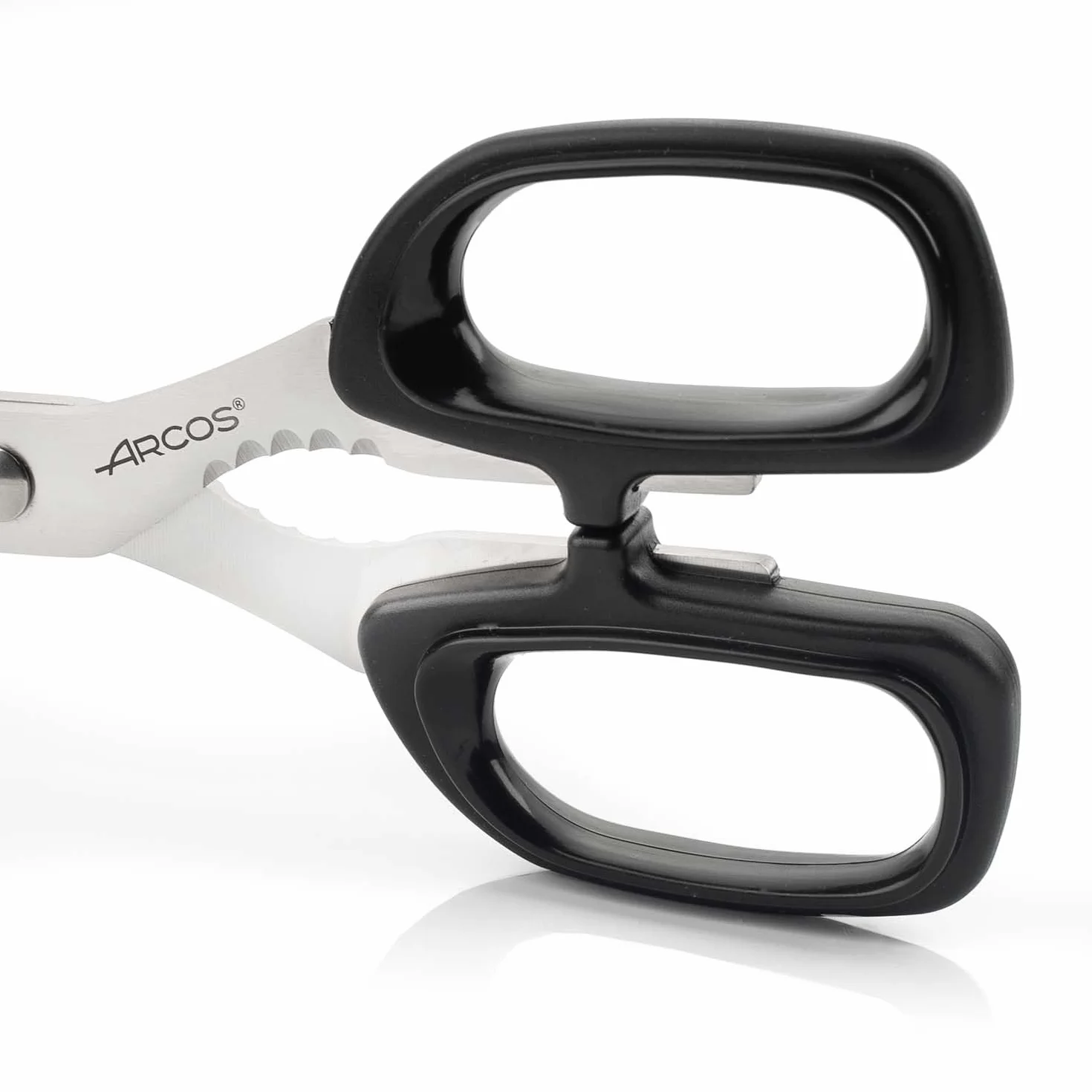 ARCOS Prochef Tijeras de Cocina de Acero Inoxidable 200mm y Mango de Polipropileno. Tijeras para Cortar carnes y Verduras. Color Negro