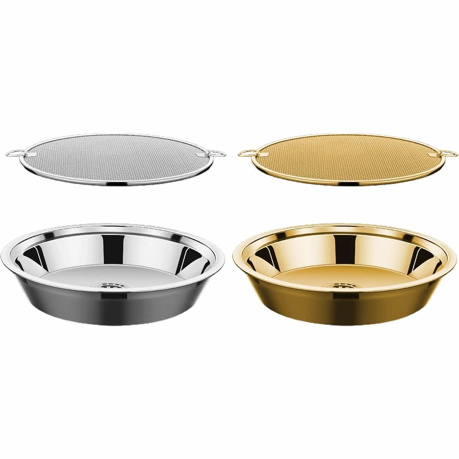 Filtro de Aceite de Acero Inoxidable, utensilio de Cocina, Apto para Hornear y freír Alimentos. | Silver and Gold