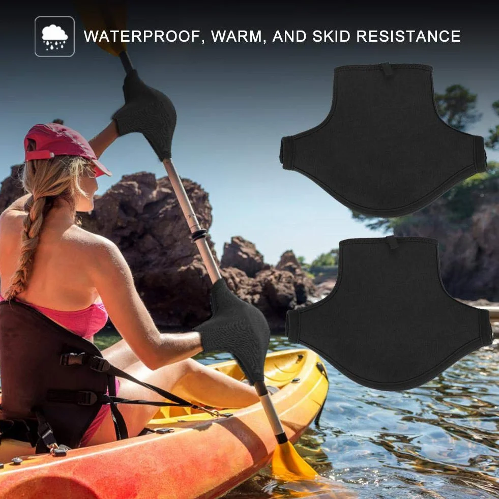 Ever Guantes de Remo, Guantes de Neopreno Kayak Pogies Guantes de Remo para Canoa de mar Kayak Touring Paddle Kayak Rafting en Aguas Superficiales