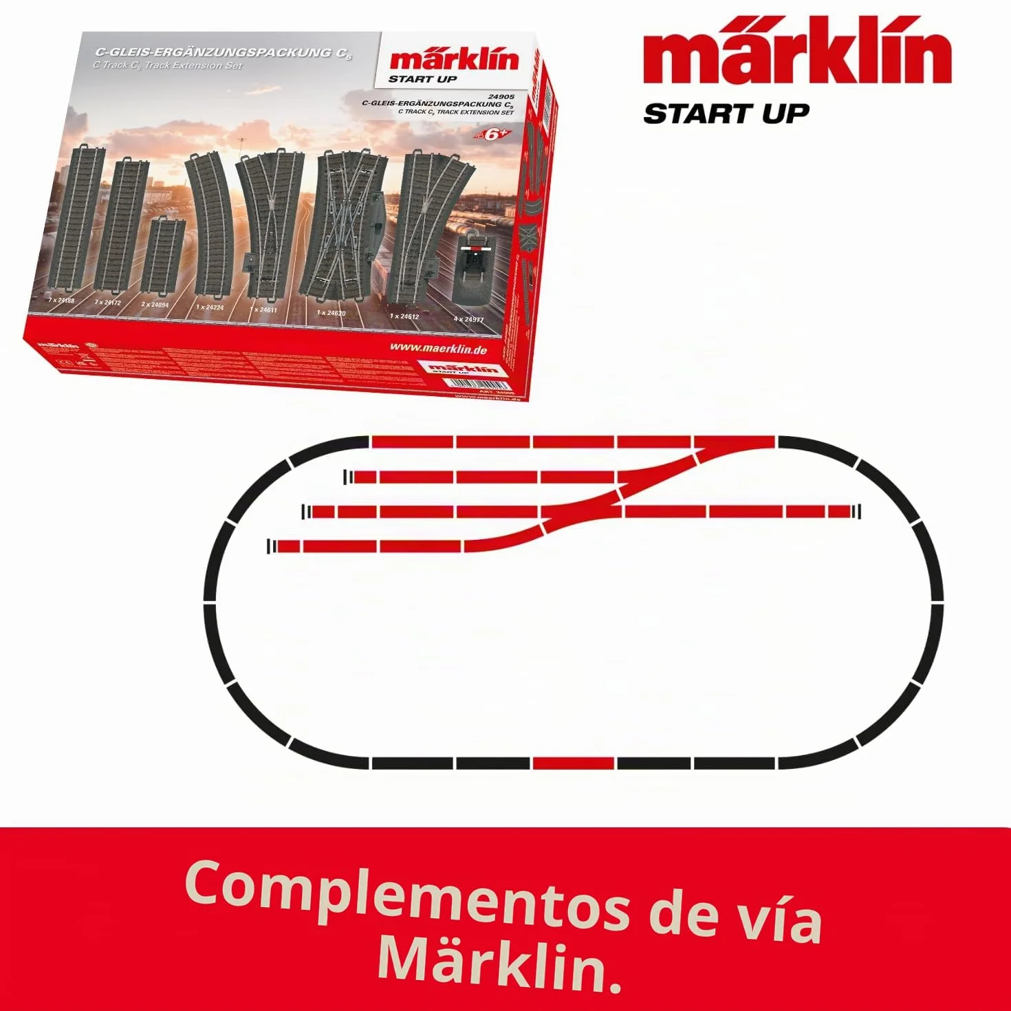 Märklin 24905 - Ampliación de la canción Set C5 C
