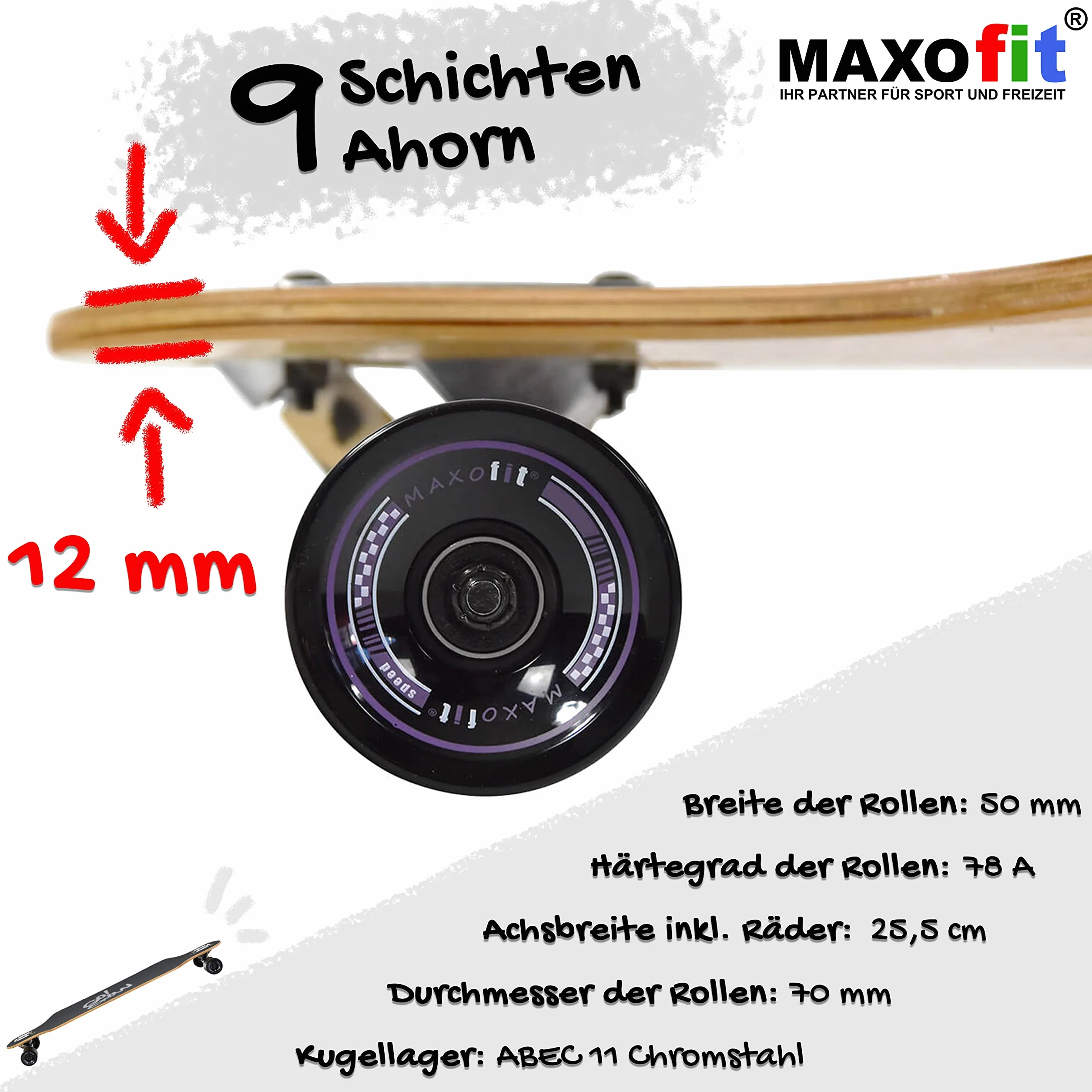 Longboard Cruiser 107 cm Deluxe