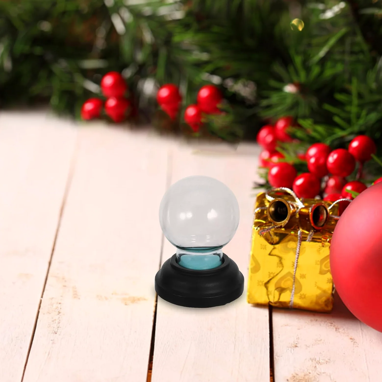 Toyvian 5 Piezas Cúpula de Bola de Nieve Transparente Gruesa para Navidad, | Tapa Roscada Reutilizable, Fácil de Limpiar, para Decoraciones Festivas y Hogar Navideño