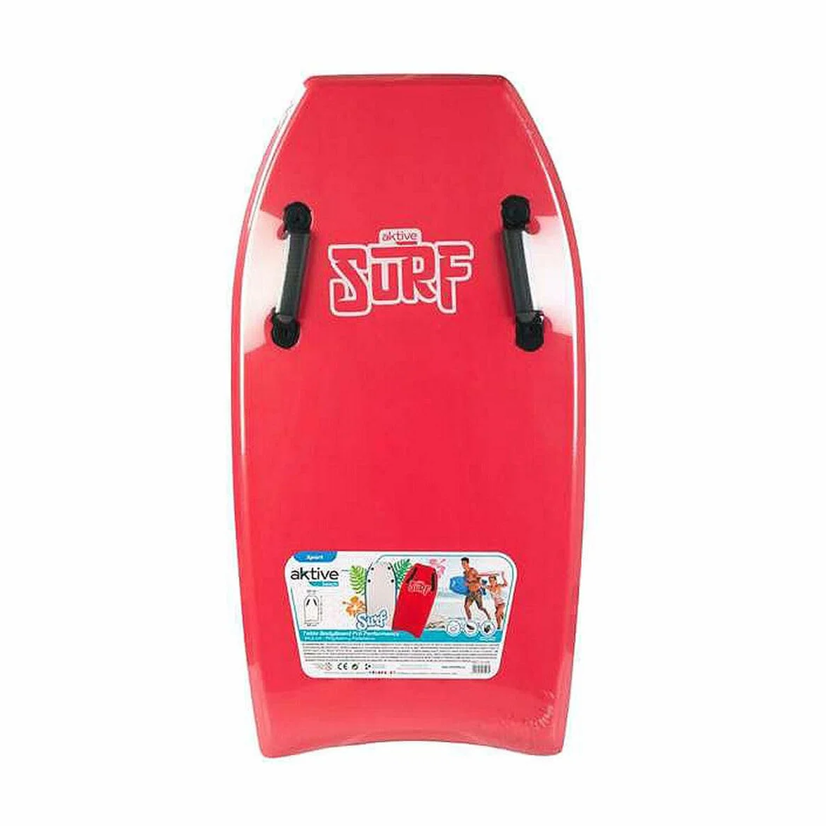 AKTIVE Tabla de Surf Bodyboard Pro Performance 37.2 Pulgadas con Asas 2 Mod Sdos