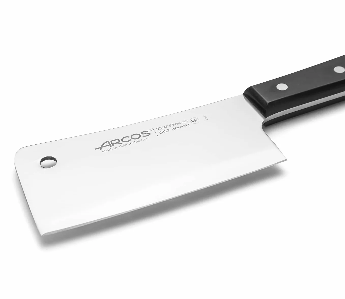 Arcos Cuchillo Carnicero Nitrum Acero Inoxidable 160 mm 477 gr Profesional Deshuesar Mango Ergonómico POM Negro