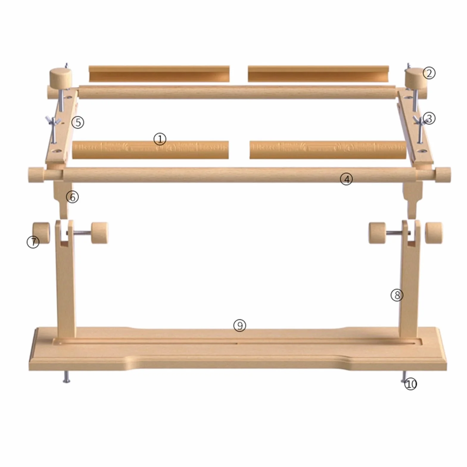 Soporte De Madera Bordado Bastidor de bordado ajustable madera haya, soporte for punto cruz, for , mesa regazo, herramientas costura(L)
