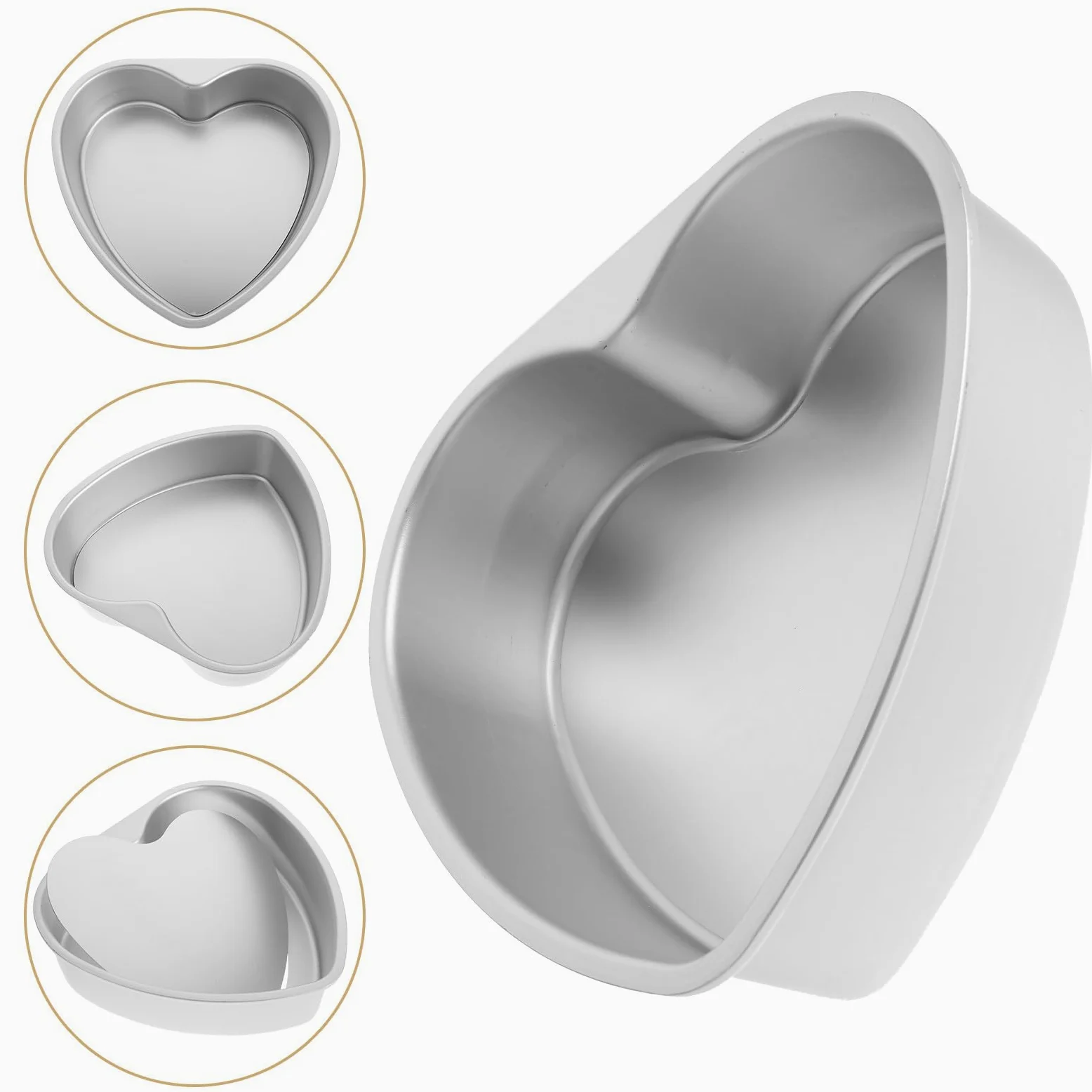 Artibetter Molde para Pastel de 8 Pulgadas en Forma de Corazón Molde Desmontable Antiadherente para Repostería DIY Utensilio de Cocina Resistente a Altas Temperaturas Adecuado para Tartas