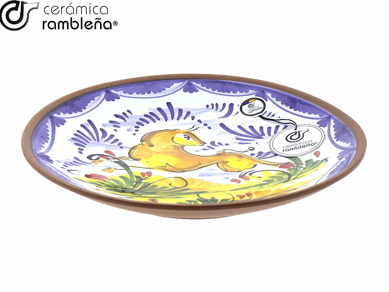 Plato Decorativo de Cerámica Colgar Pared Modelo D44 Montería Toro 28x28x4.5 cm