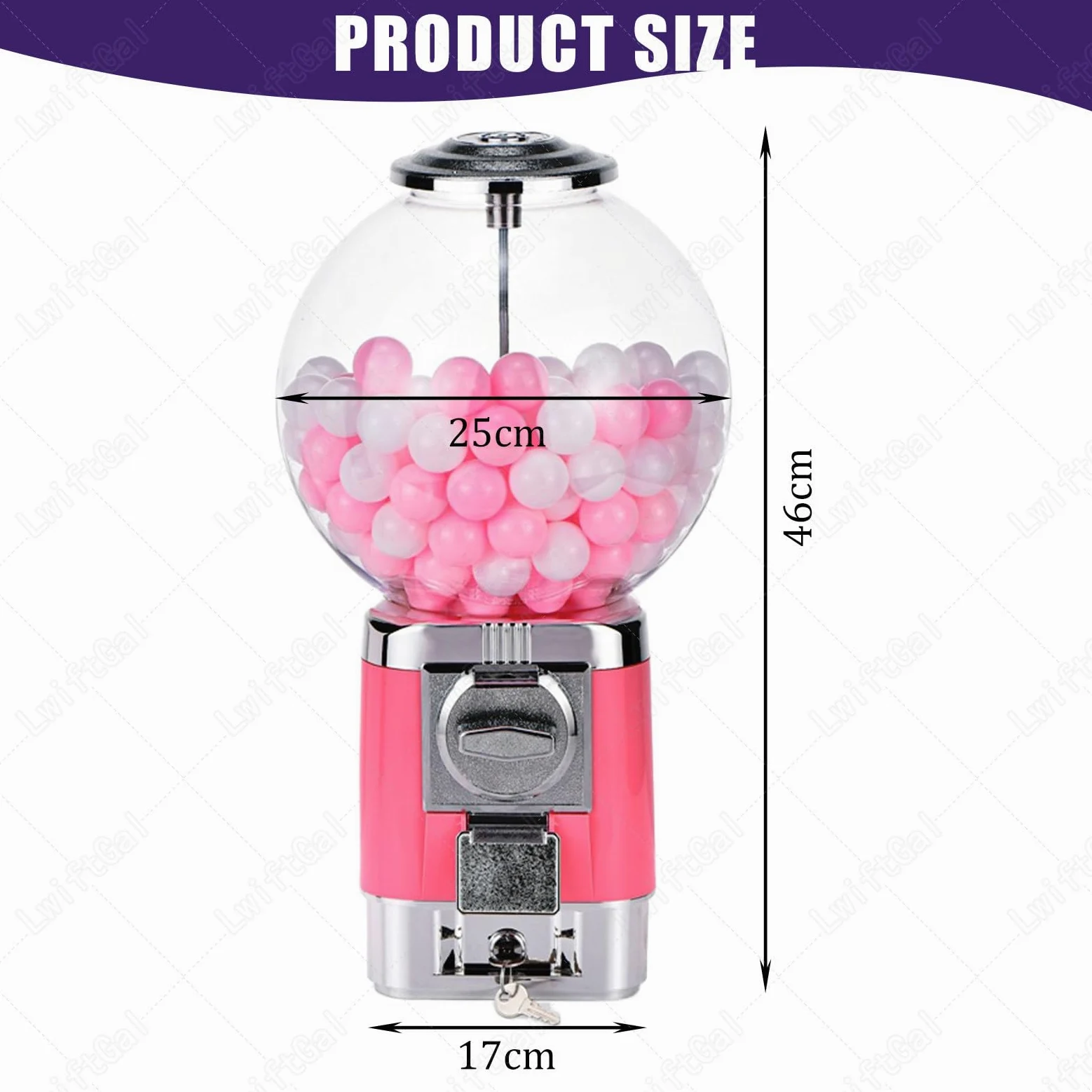 MáQuina Expendedora con CajóN Y 200 Bolas, De CáPsulas, con Capacidad para 240 CáPsulas De 3,2 Cm para Oficinas, CafeteríAs Y Supermercados. Black-Emptycapsuleshell