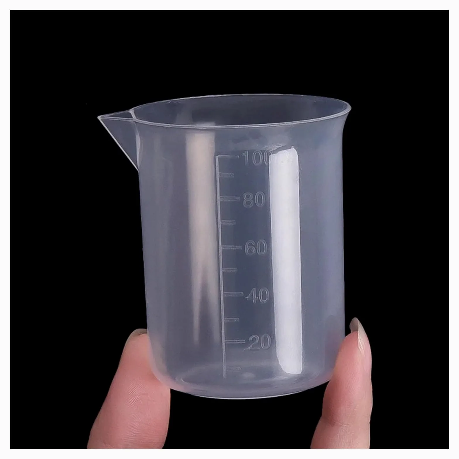 Vaso medidor, 3/5/10 piezas, 100 ml, vaso medidor de plástico for laboratorio, vaso graduado, utensilios de cocina, vasos medidores volumétricos de laboratorio (5 piezas)(10pcs)