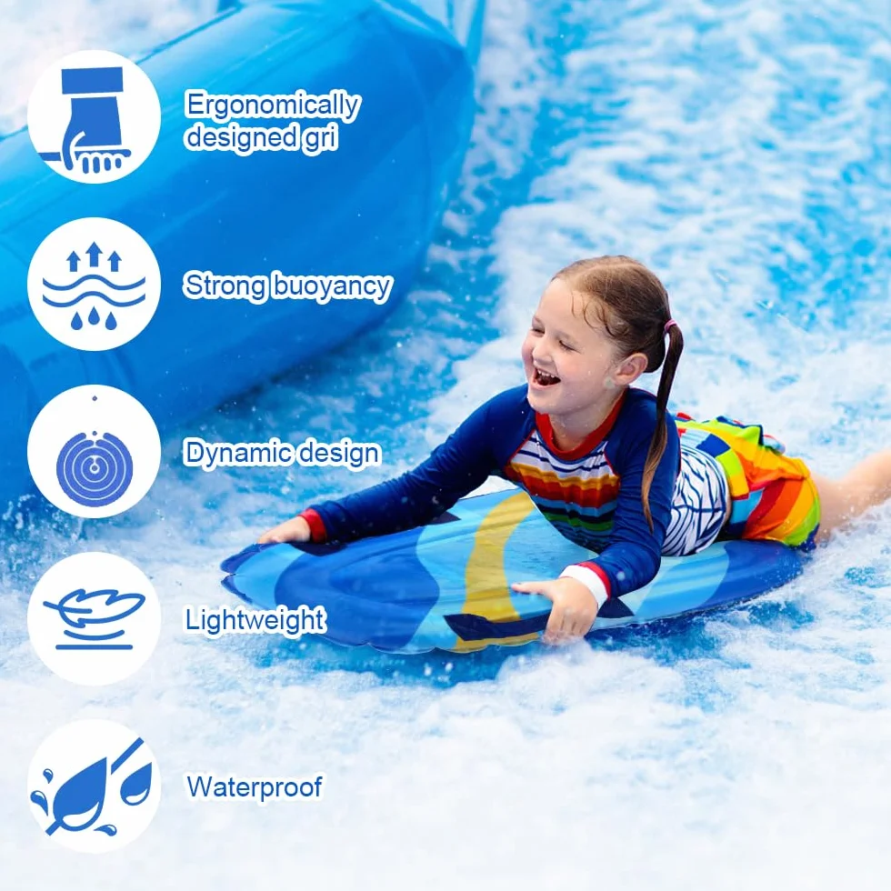 Bodyboard Hinchable Mizikuu Tabla Surf Inflables para Niños Azul