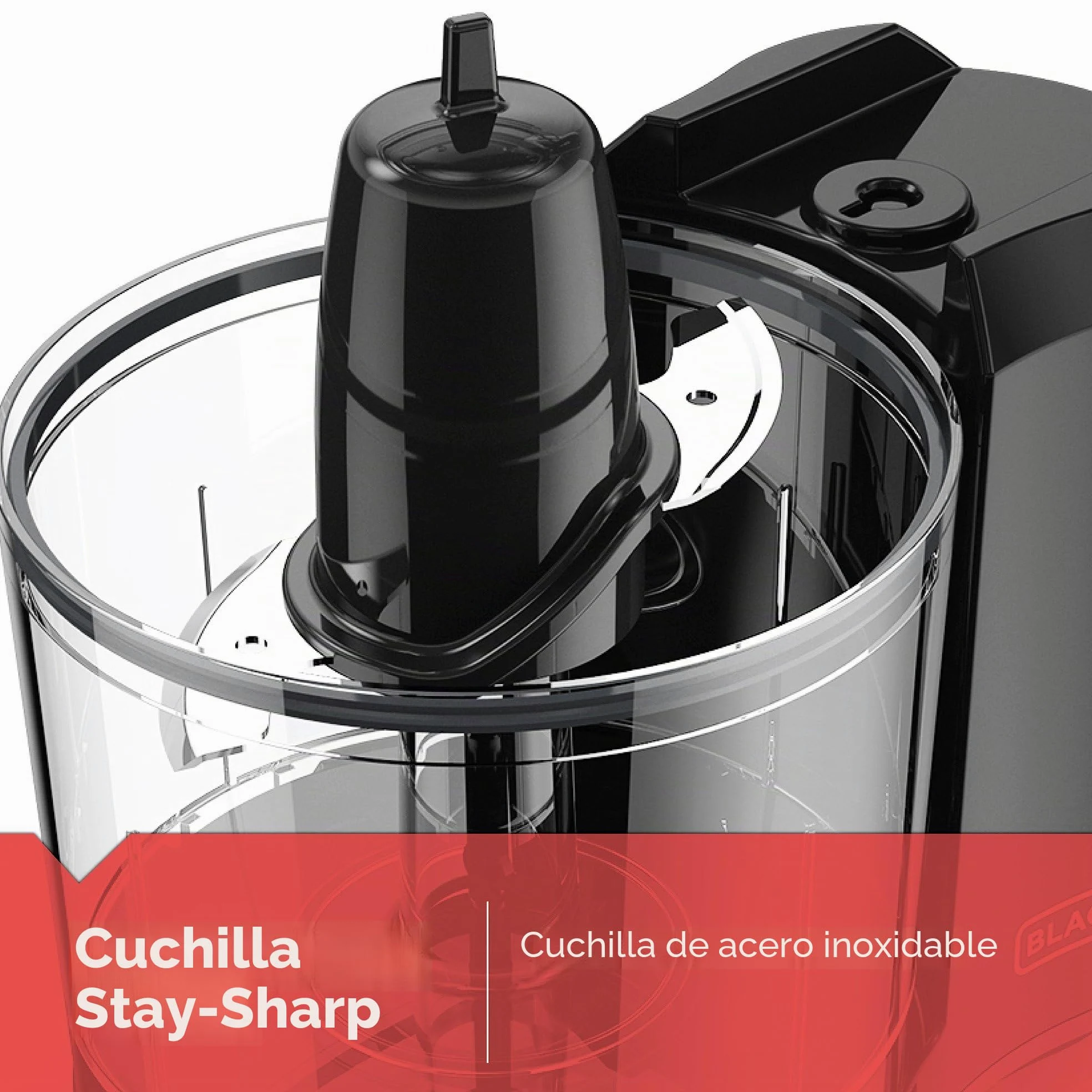 BLACK+DECKER Picador eléctrico de alimentos de 1.5 tazas, pulso de un solo toque, motor de 150 W, hoja que se mantiene afilada, apto para lavavajillas