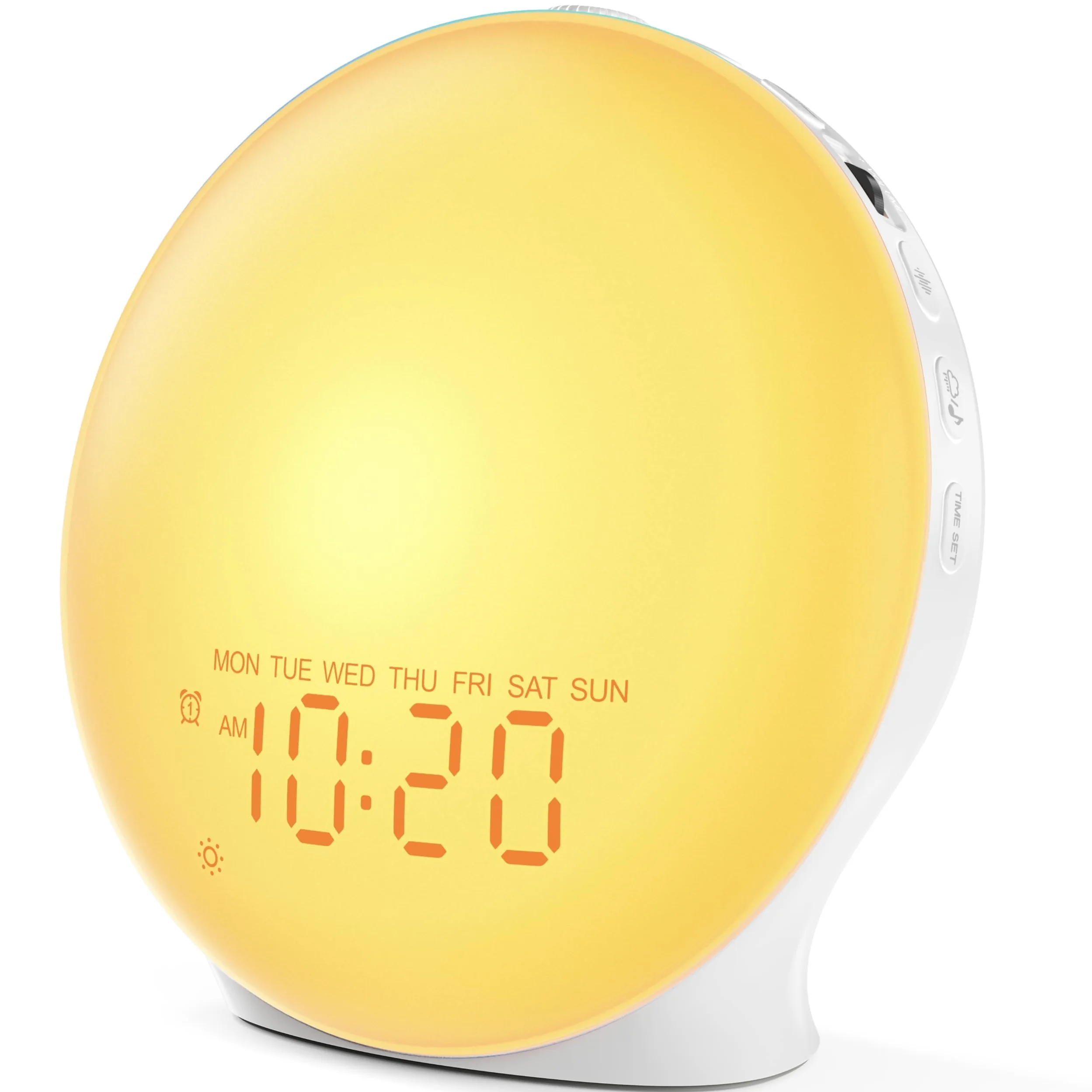 JALL Despertador de luz diurna, despertador con luz al amanecer, máquina de ruido blanco con 22 sonidos, 17 luces nocturnas, altavoz Bluetooth y temporizador de sueño para adultos, niños y dormitorios