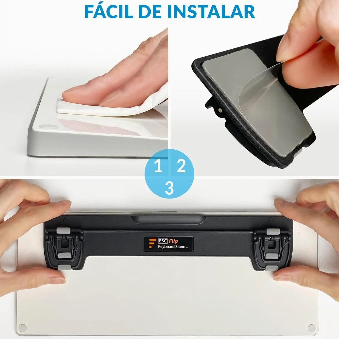 ESC Flip Soporte para Teclado de computadora, 3 Alturas Ajustables (Teclado no Incluido)