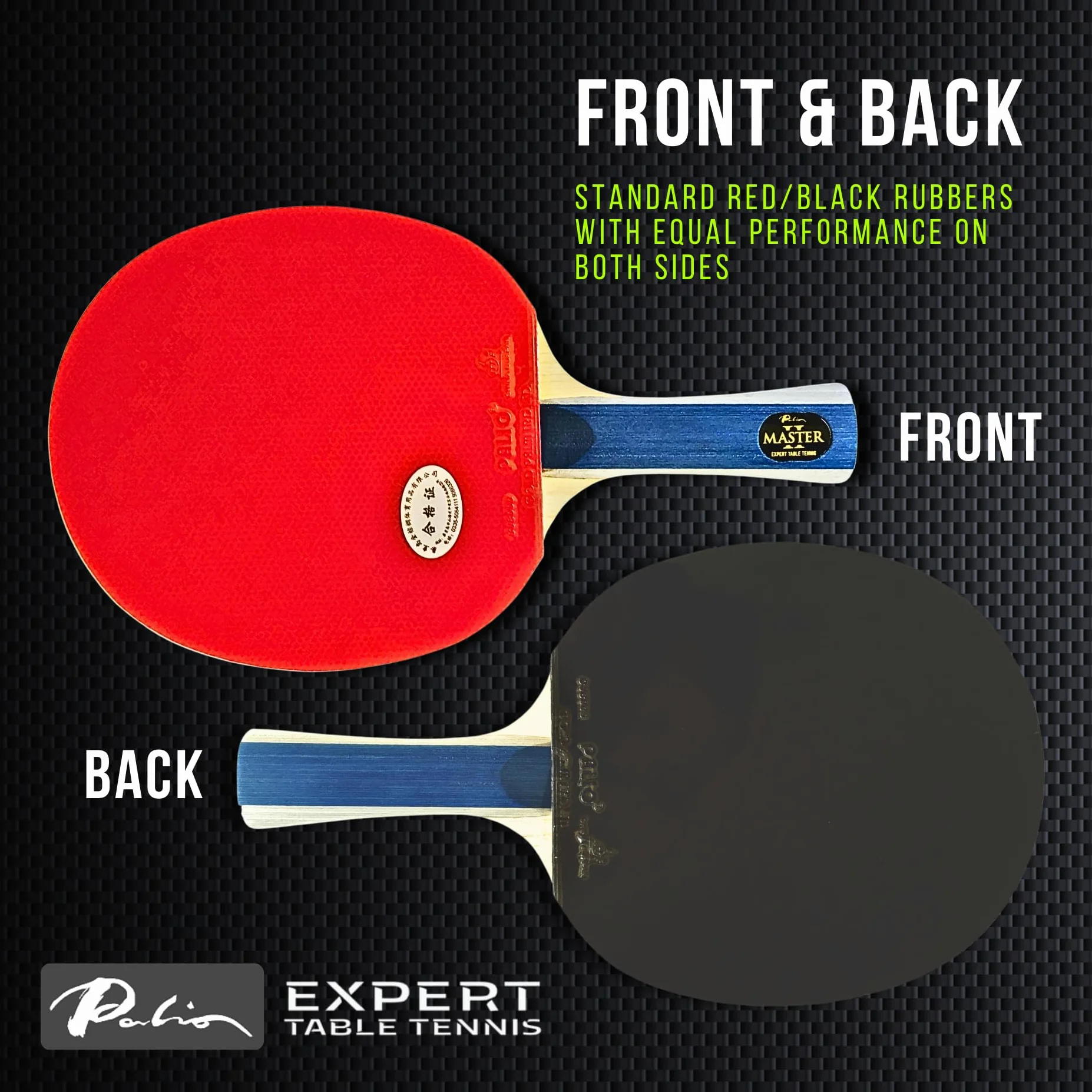 Palio Master 2.0 Raqueta de Ping Pong Intermedia ITTF Giro Velocidad Control