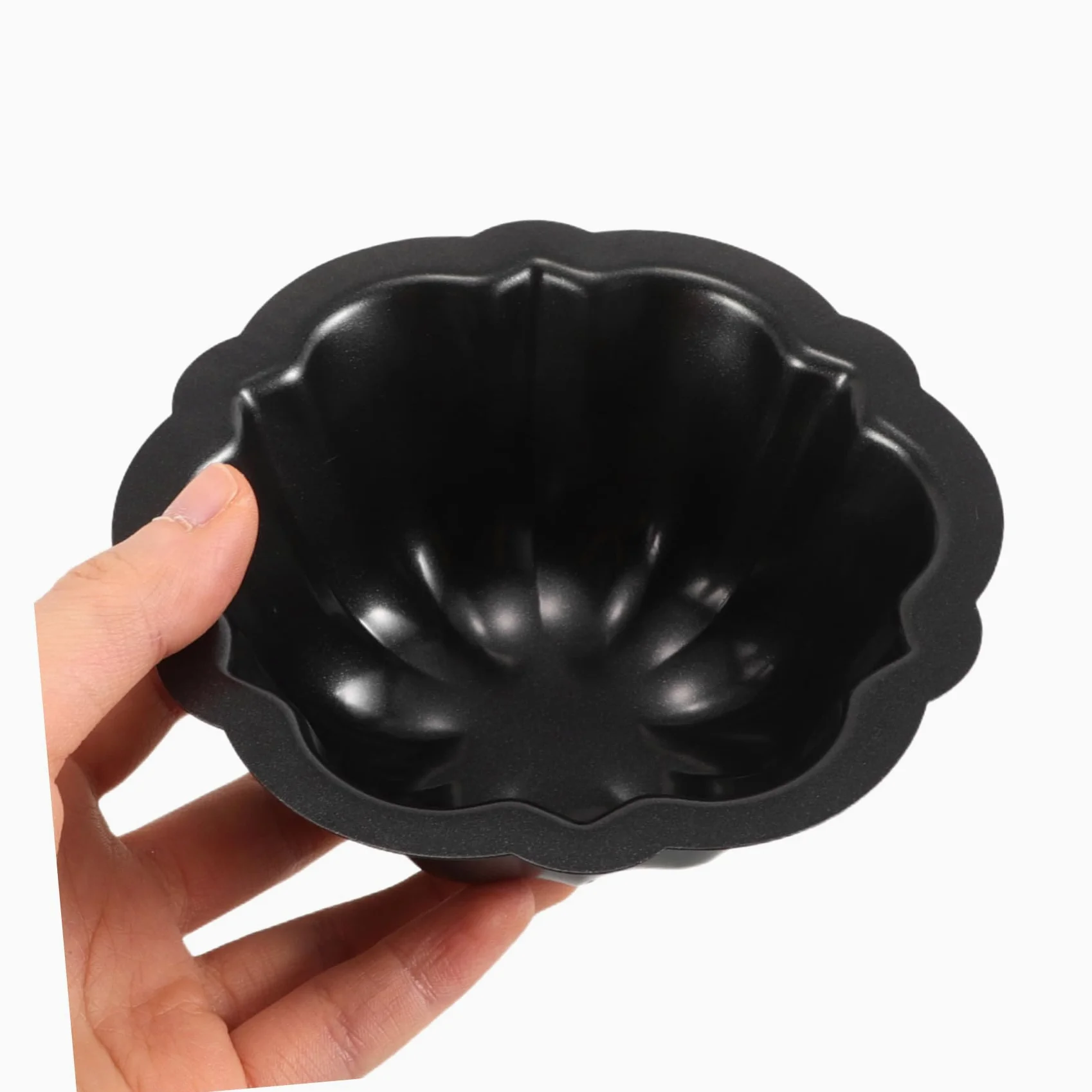 SOIMISS Molde para Hornear Pasteles Pequeños Antiadherente 10 Piezas Negro | Formas Corazón, Redonda y Cuadrada, Patrones de Dibujos, Acero al Carbono Recubrimiento