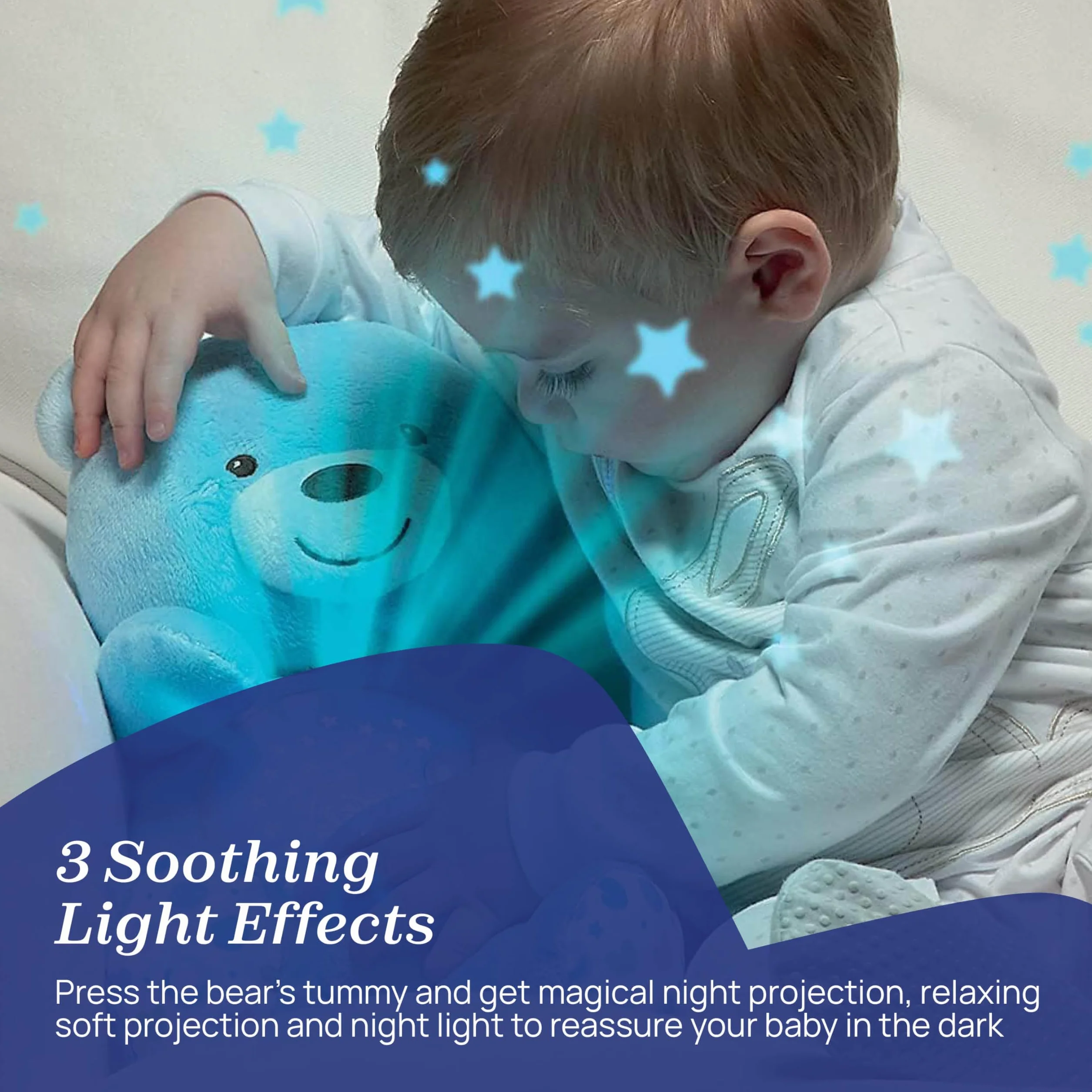 Chicco First Dreams Osito de Peluche Proyector Suave con Luz Nocturna para Niños Efectos Luminosos Melodías Relajantes Beige