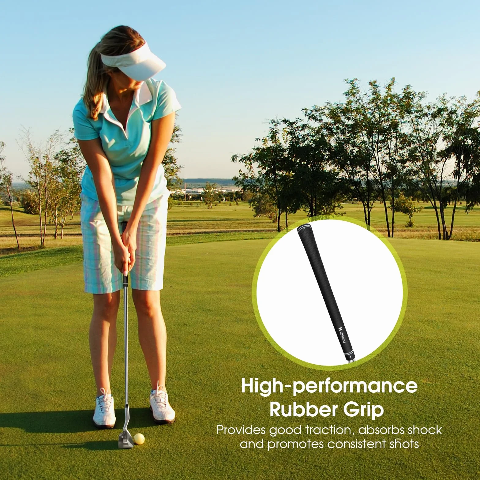 LIFEZEAL Palo de Golf Wedge Acero Inoxidable Putter Diestros 72° 89cm Plata
