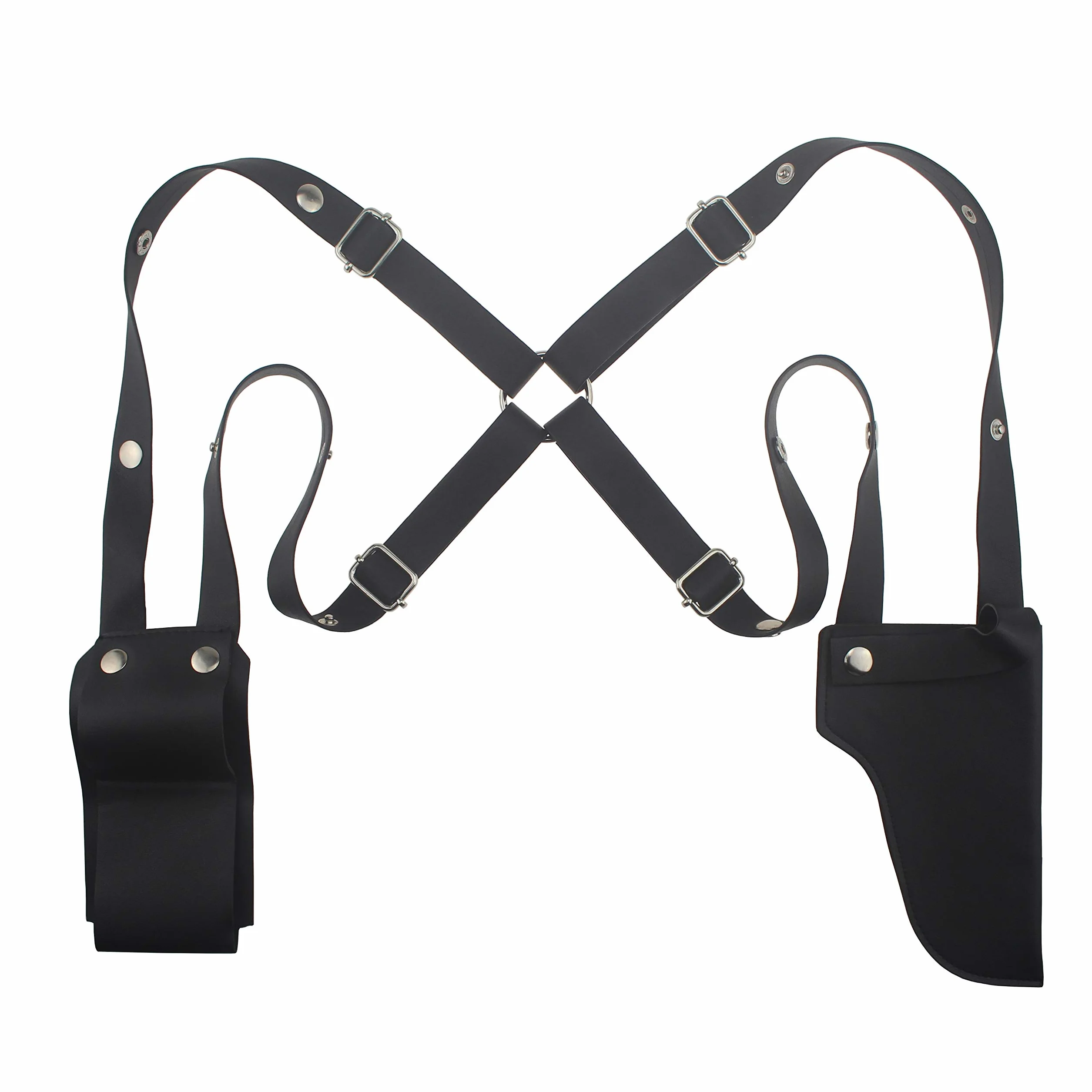 Funda de Pistola de Cuero Negro Ajustable Harley Cosplay